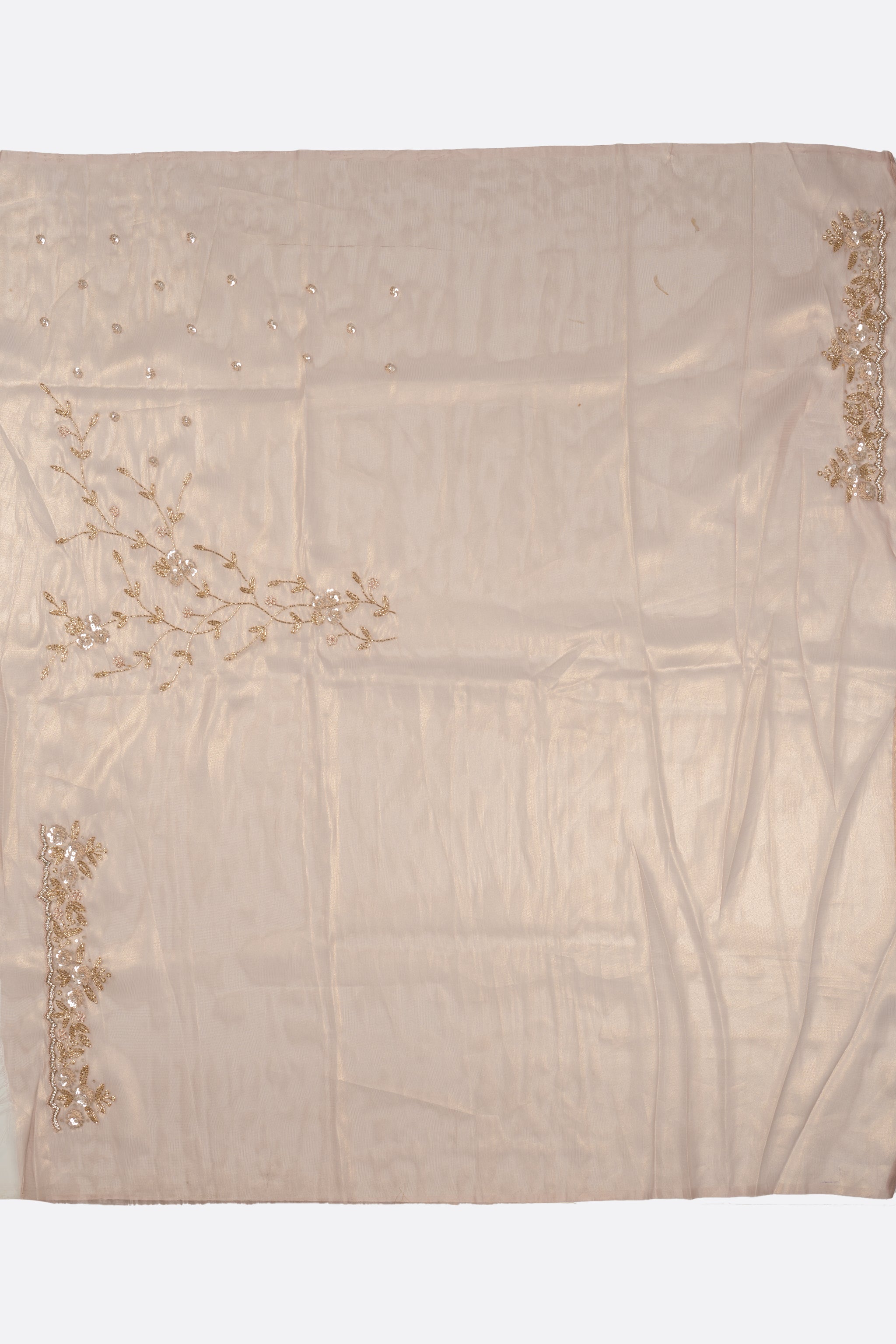 Pink Embellished Organza Saree F01170