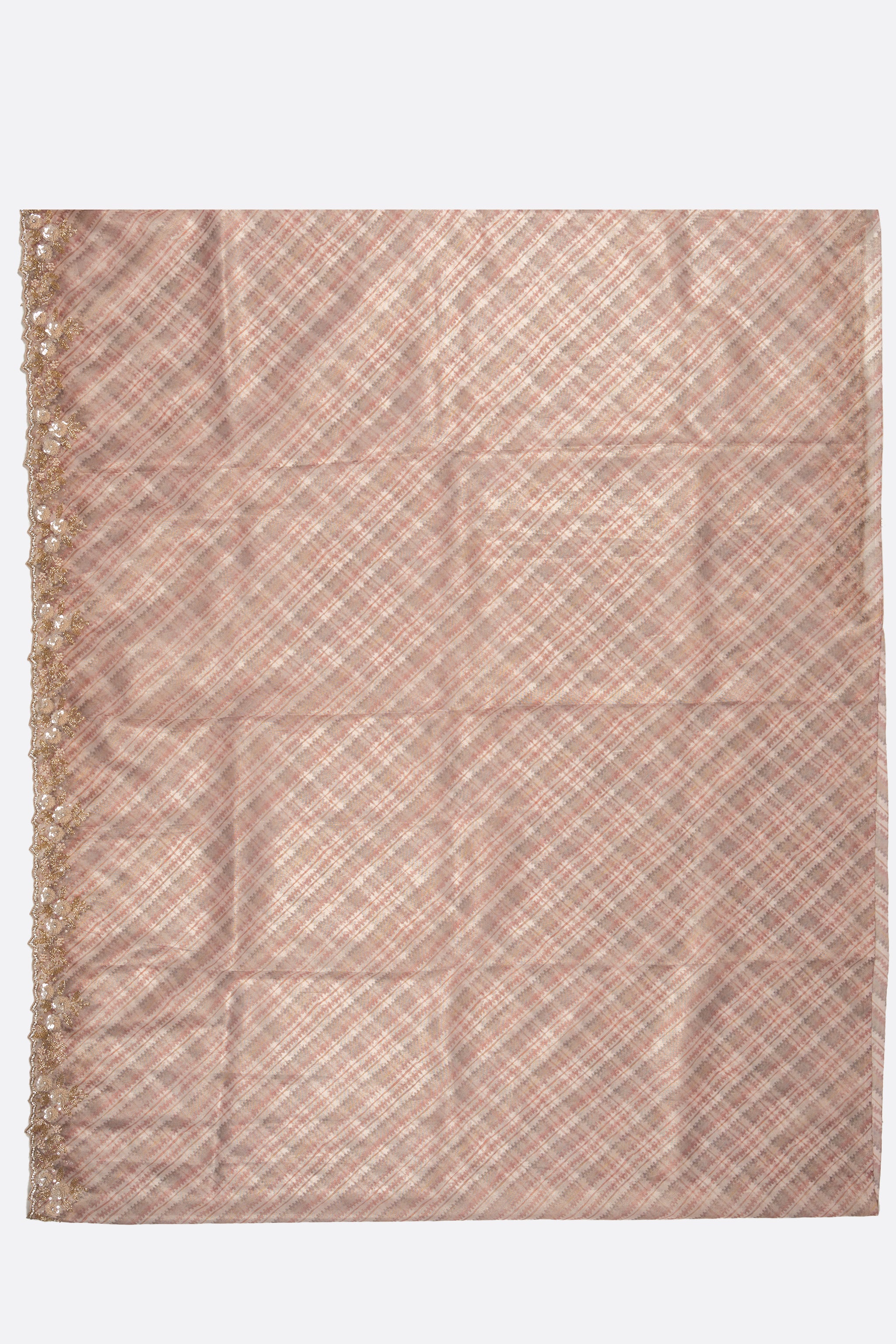 Pink Embellished Organza Saree F01170