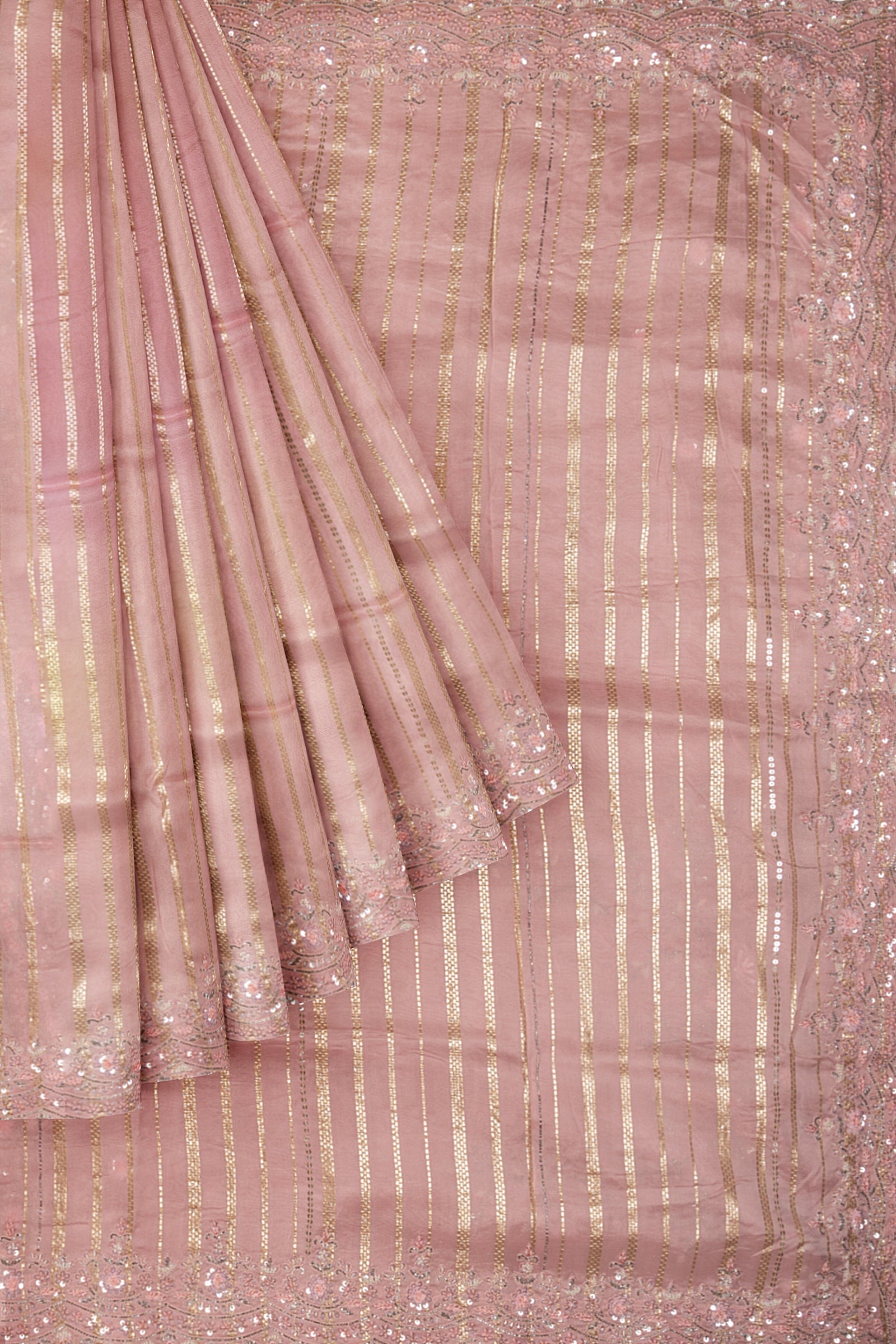 Pink Georgette Saree ES0490