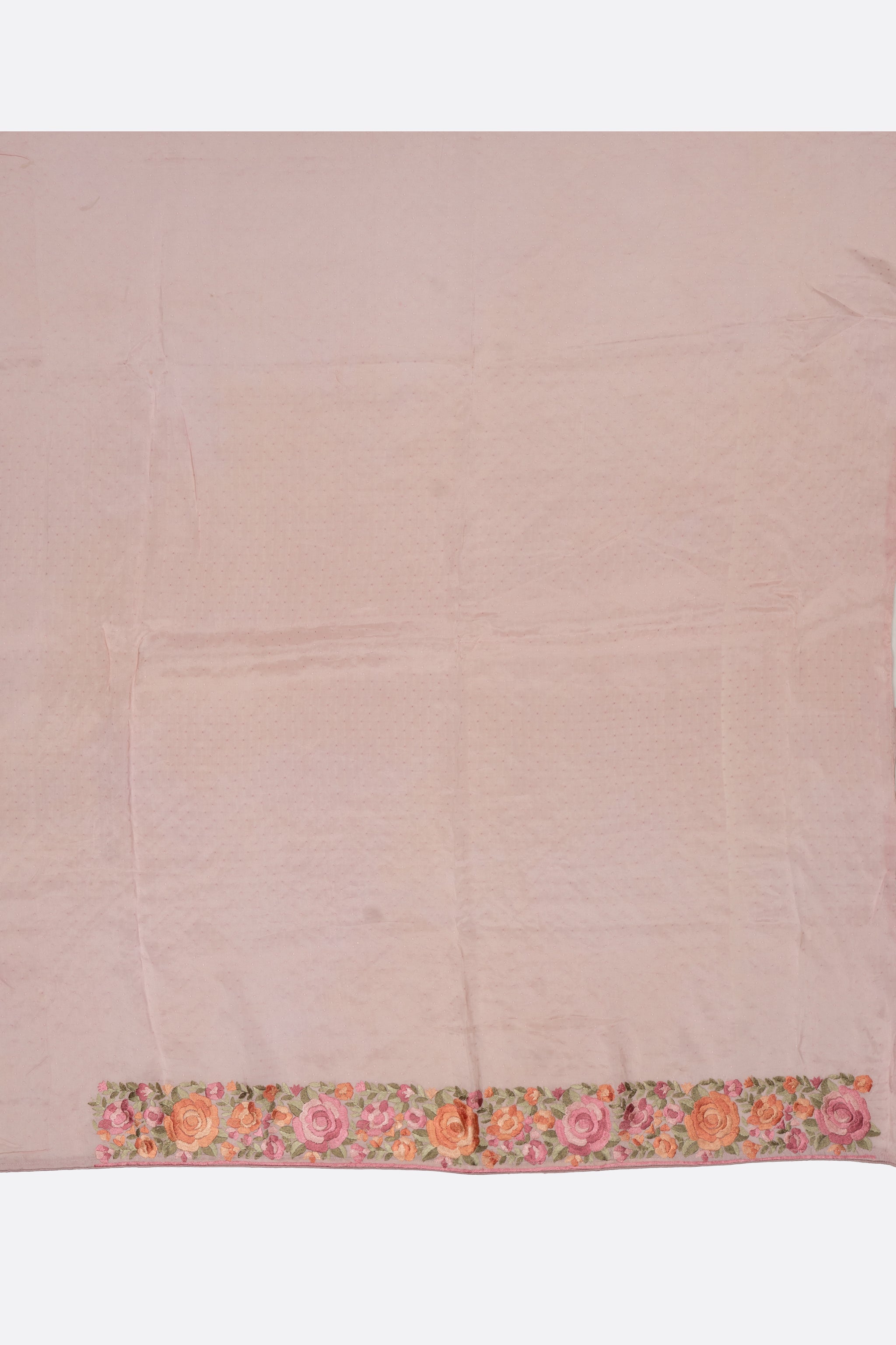 Pink Embroidered Kora Saree F00896