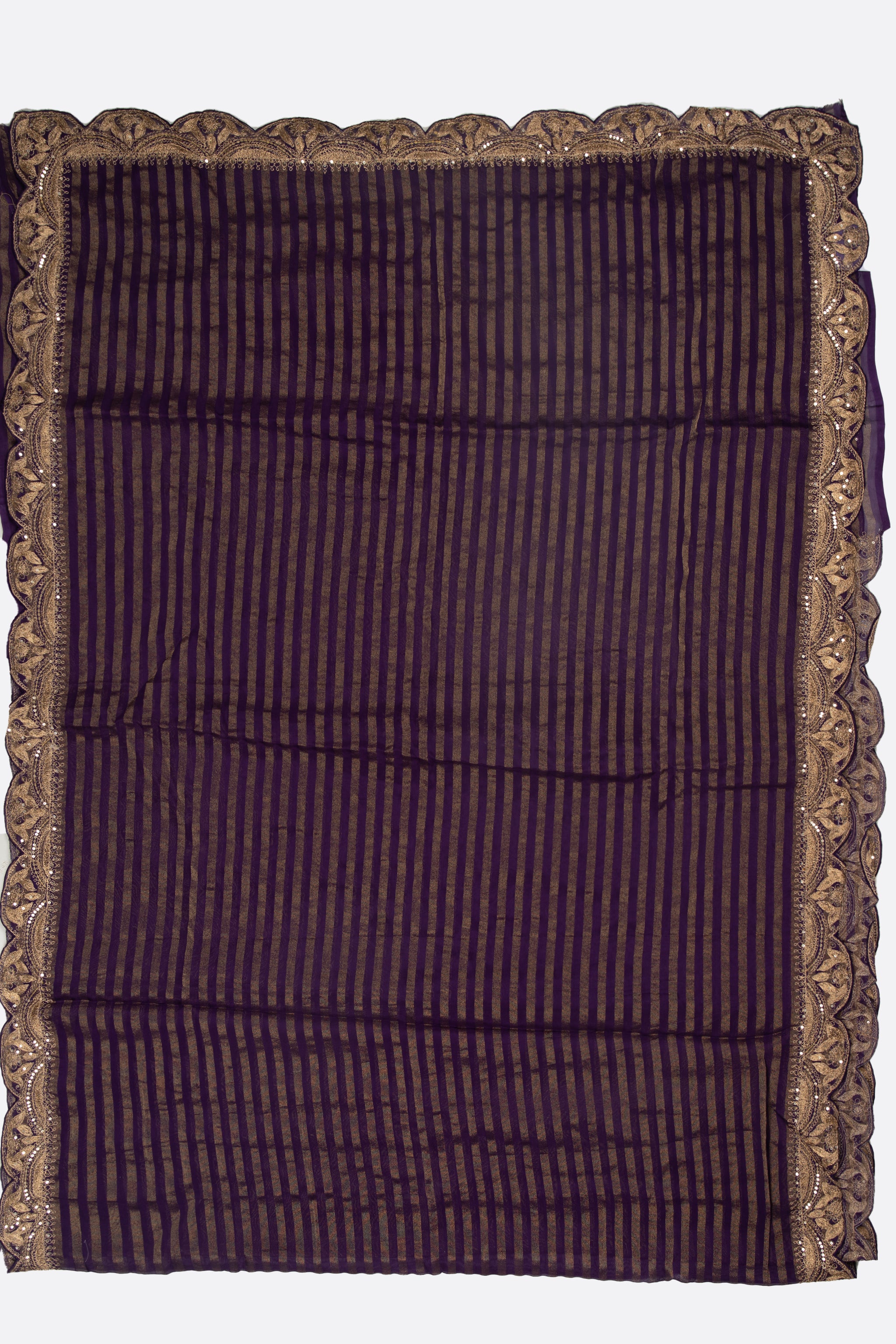 Violet Organza Saree F01077