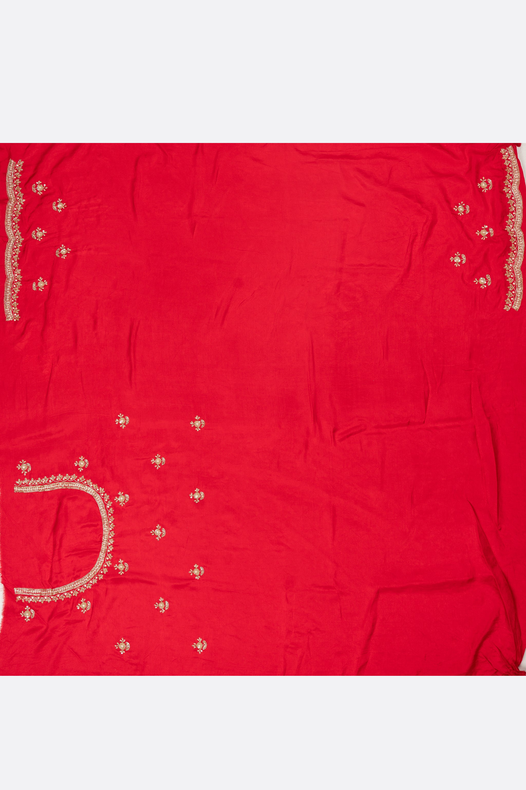 Red And Pink Organza Saree F00760