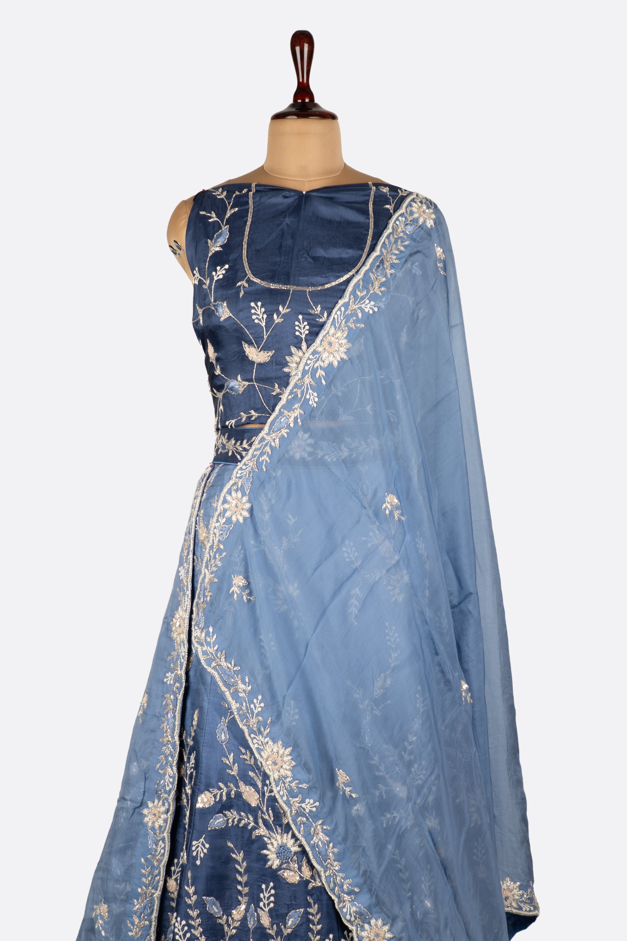 Blue Lehenga F00524