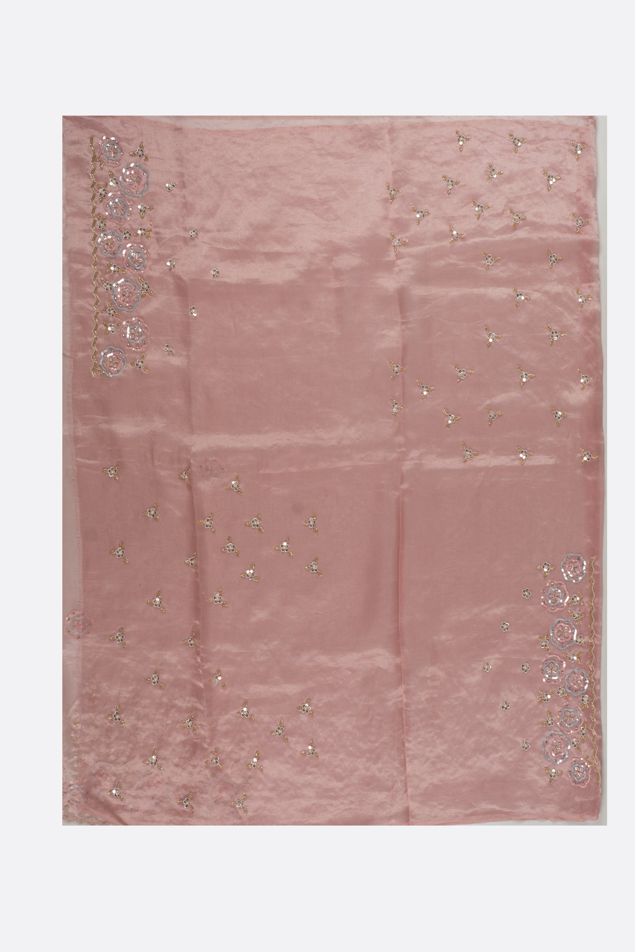 Pink Embroidered Kora Tissue ES1340