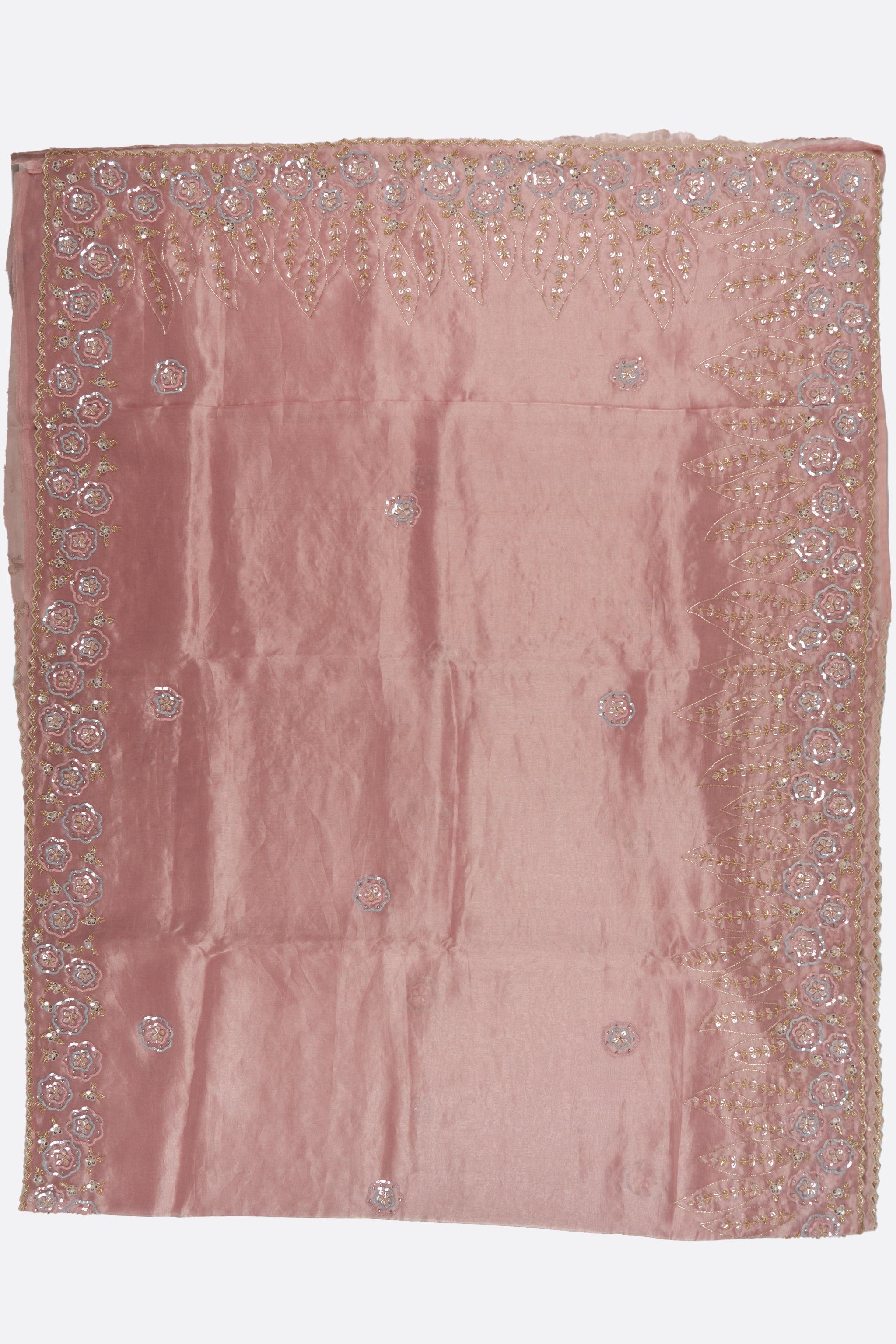 Pink Embroidered Kora Tissue ES1340