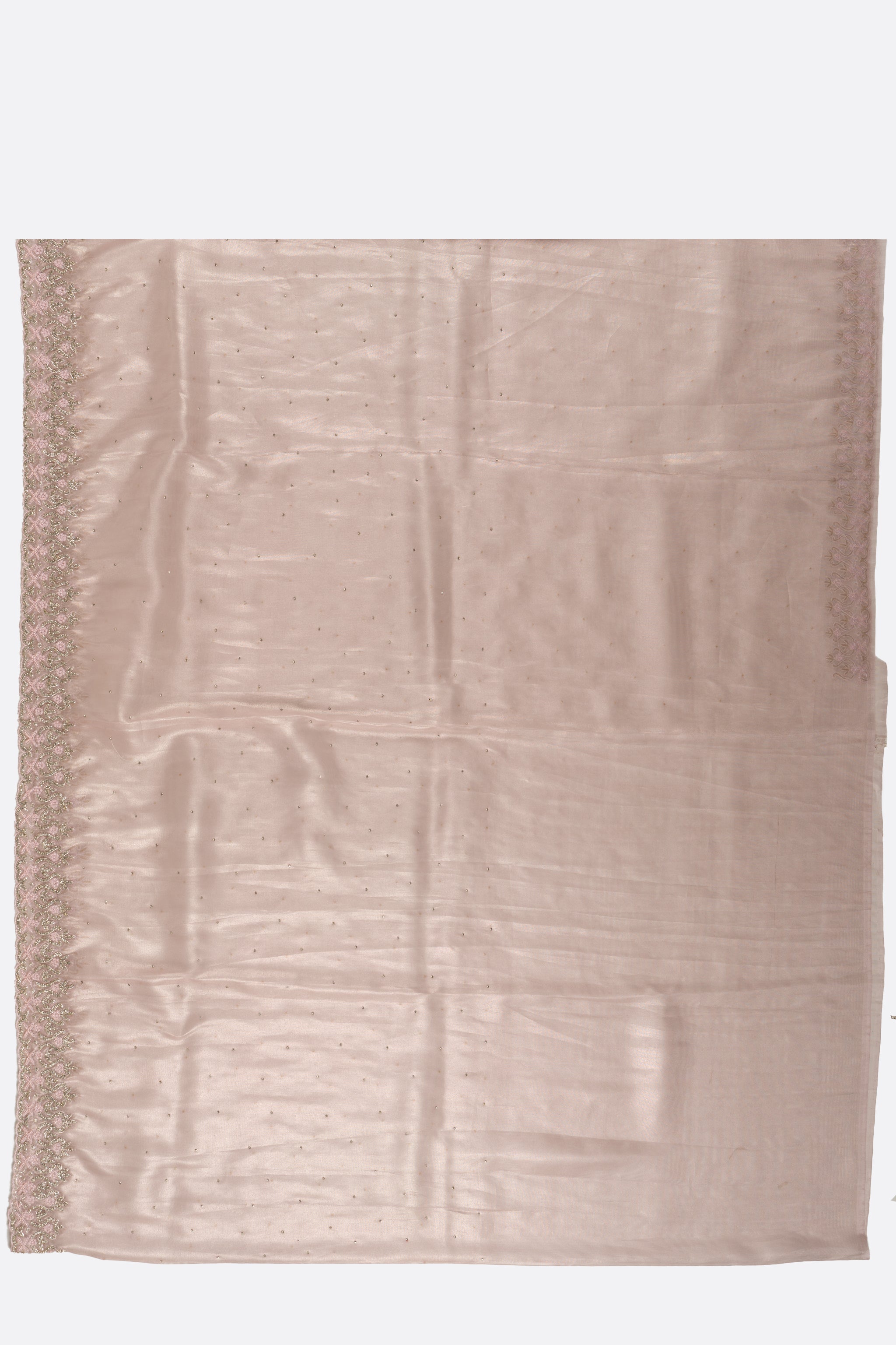 Mauve Pink Plain Tissue Kora Saree ES0240