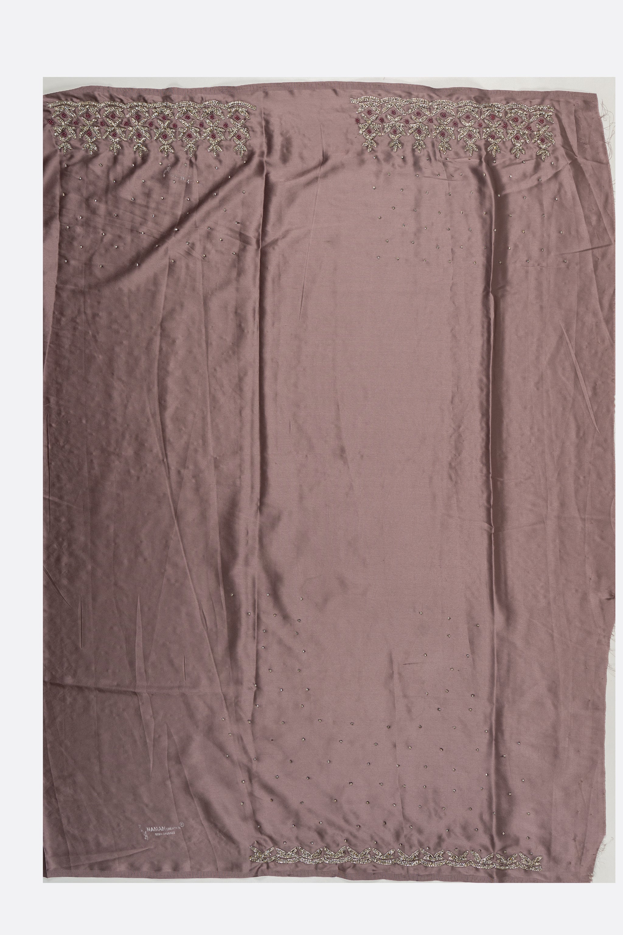 Deep Mauve Pink Plain Satin ES0334