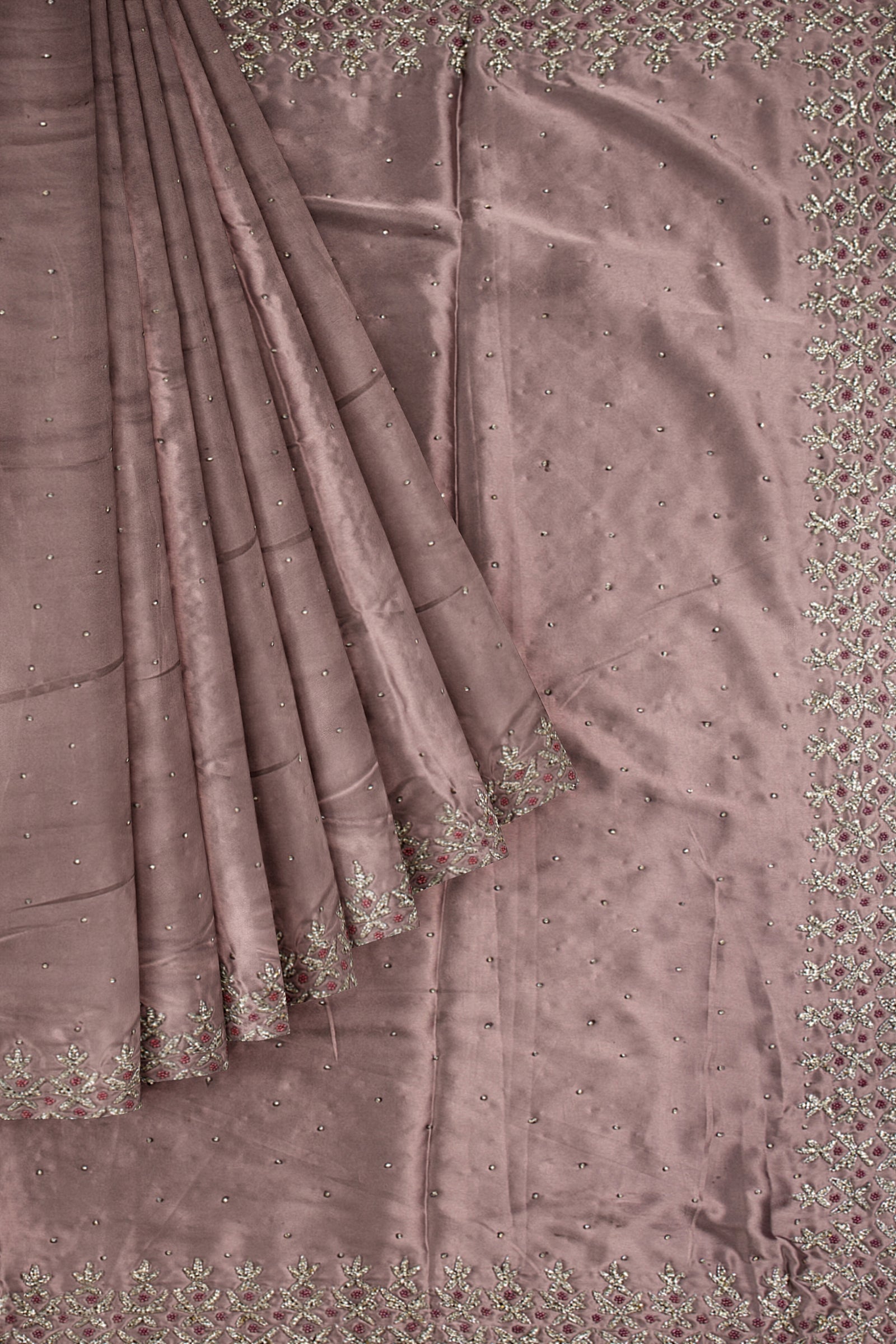 Deep Mauve Pink Plain Satin ES0334