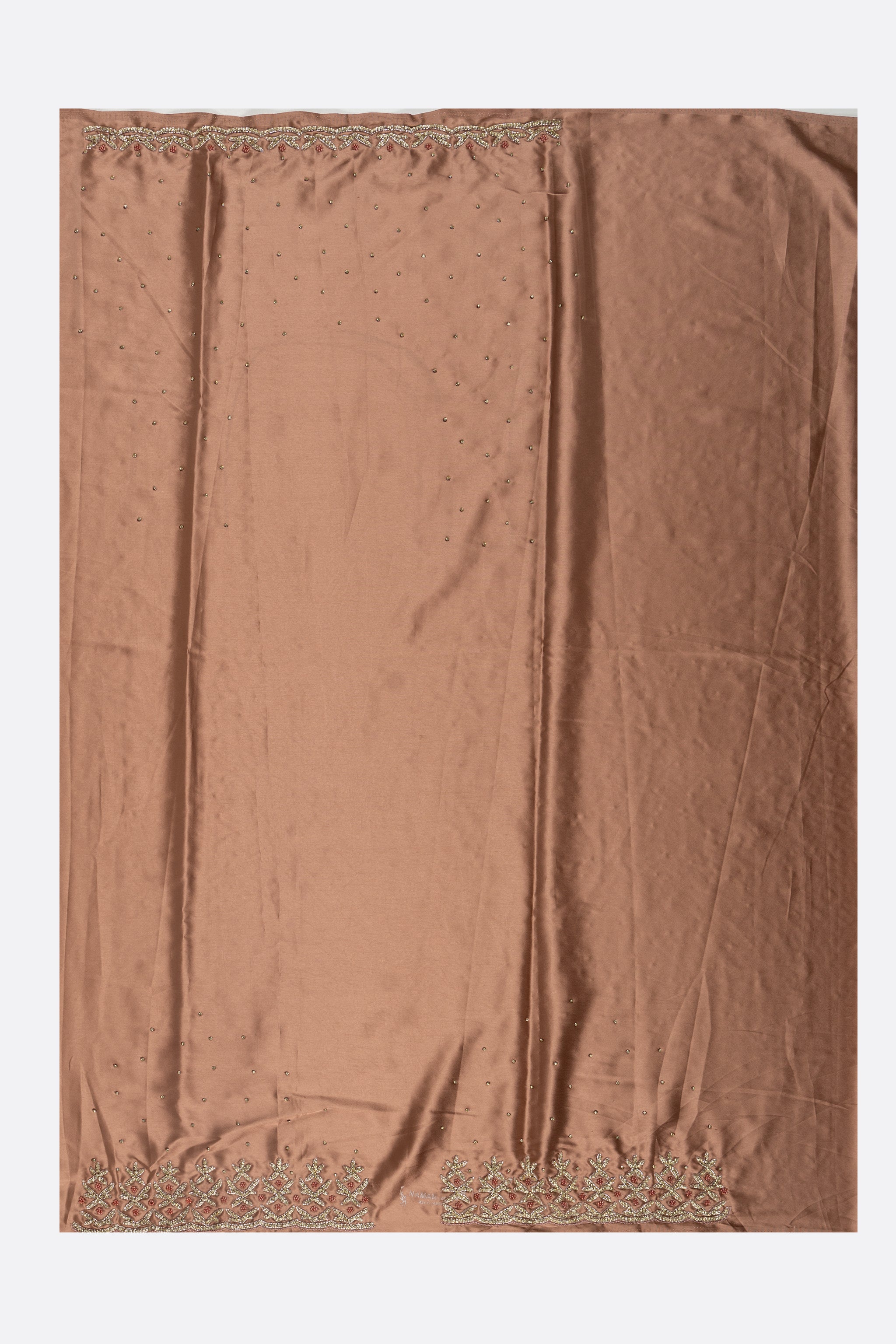 Chocolate Brown Plain Satin ES0334