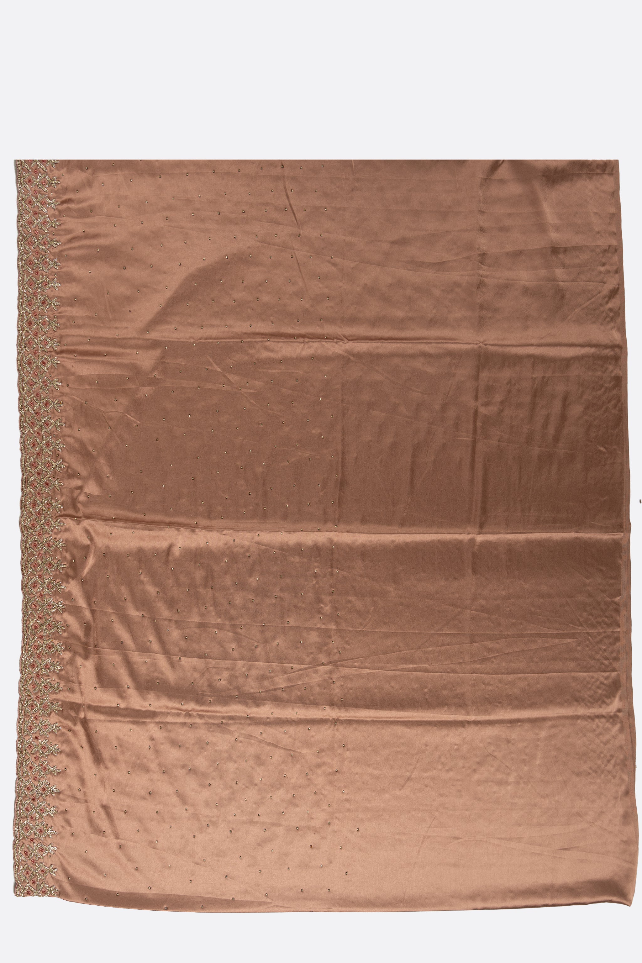 Chocolate Brown Plain Satin ES0334