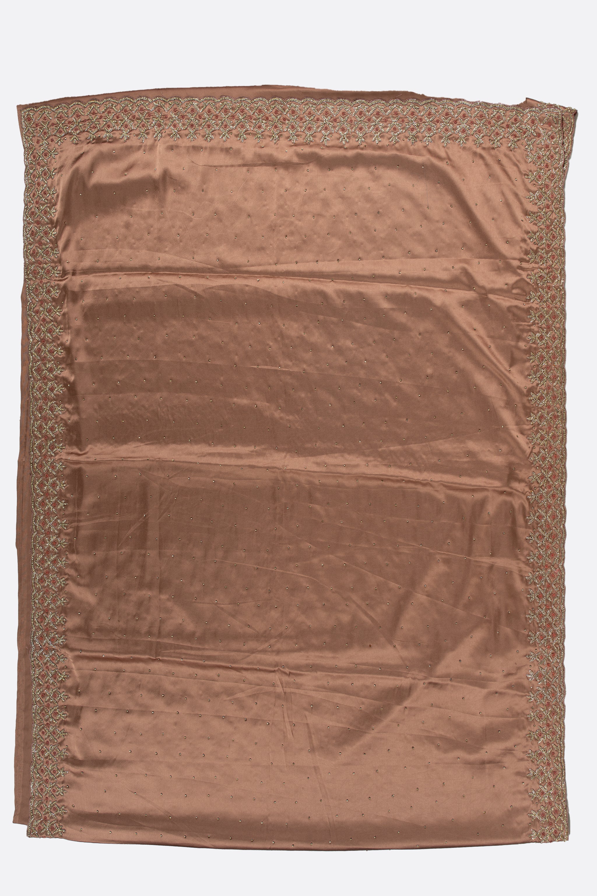 Chocolate Brown Plain Satin ES0334