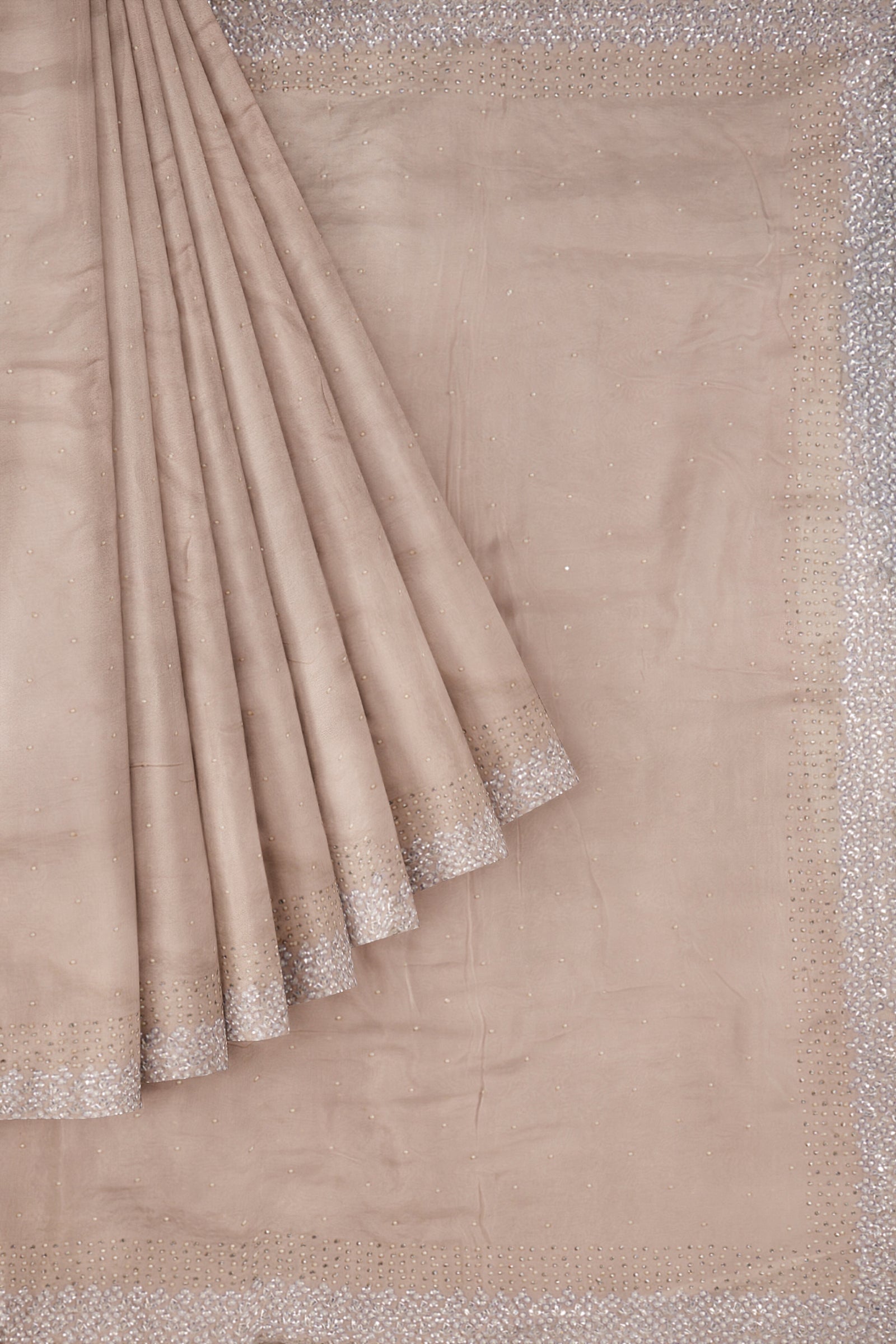 Beige Plain Kora Saree ES0218