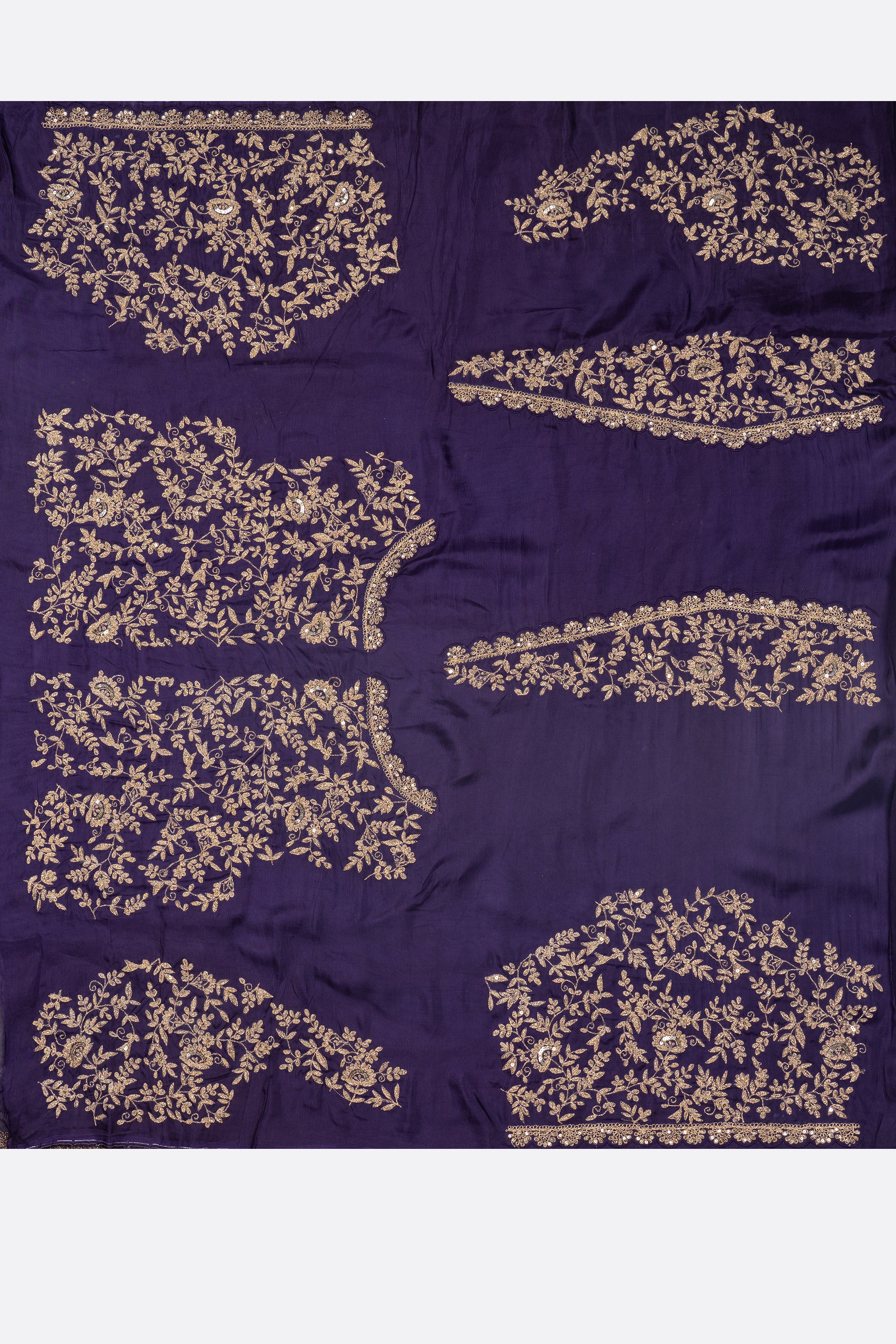 Violet Plain Kora Saree F01075