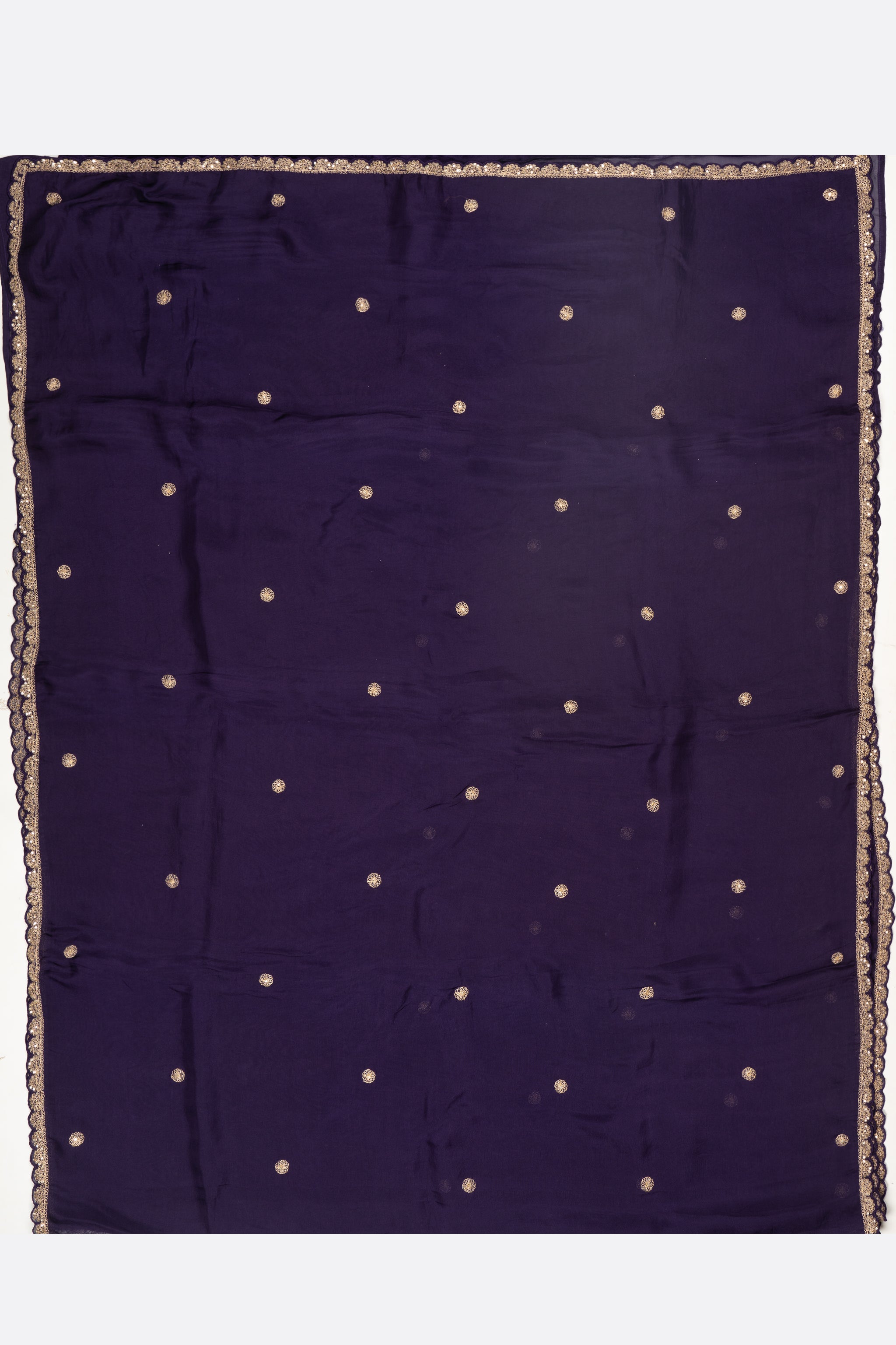 Violet Plain Kora Saree F01075