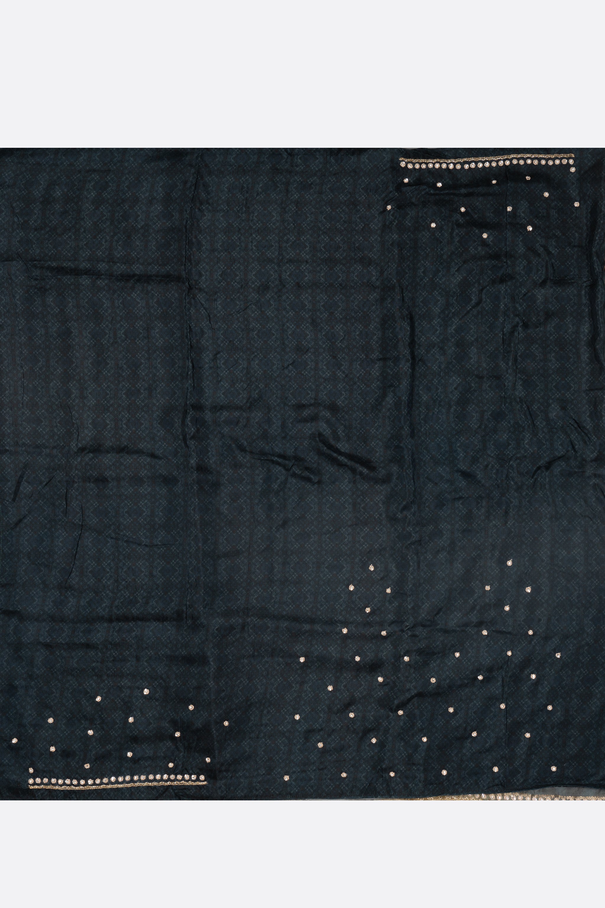 Green Embellished Georgette Silk Saree F01007