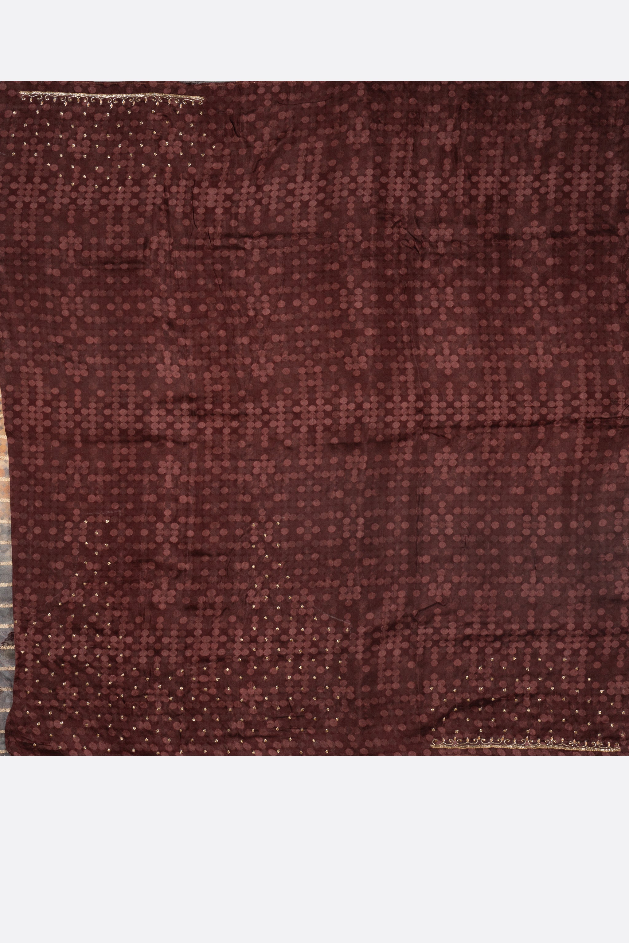 Multicolor Embellished Georgette Silk Saree F01006