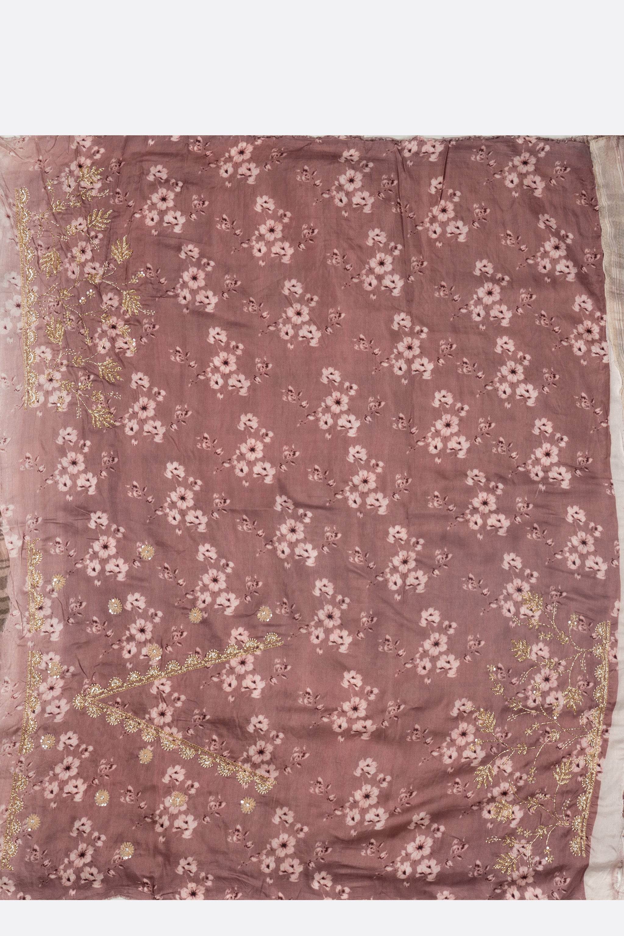 Pink Embellished Georgette Silk Saree F01004