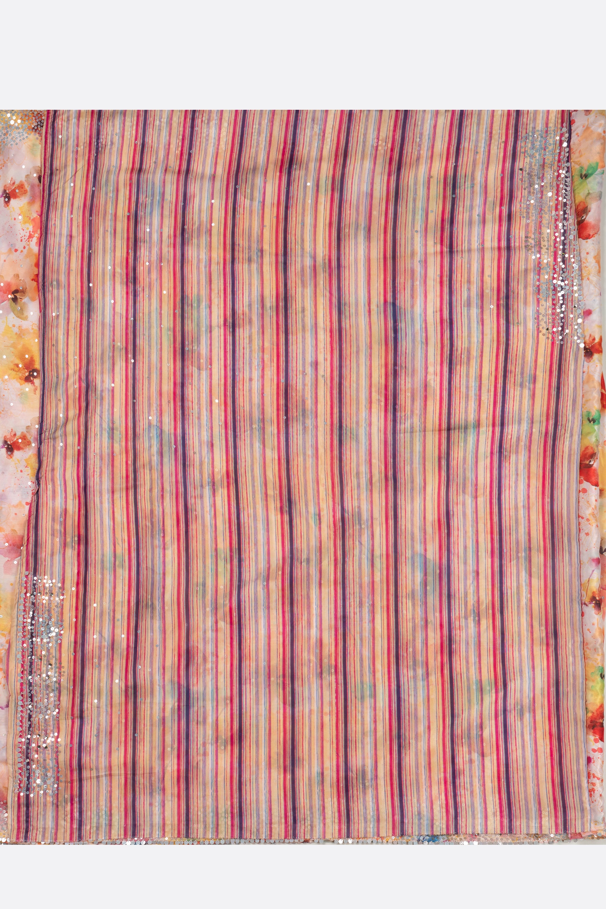 Yellow Printed Satin Saree F01183