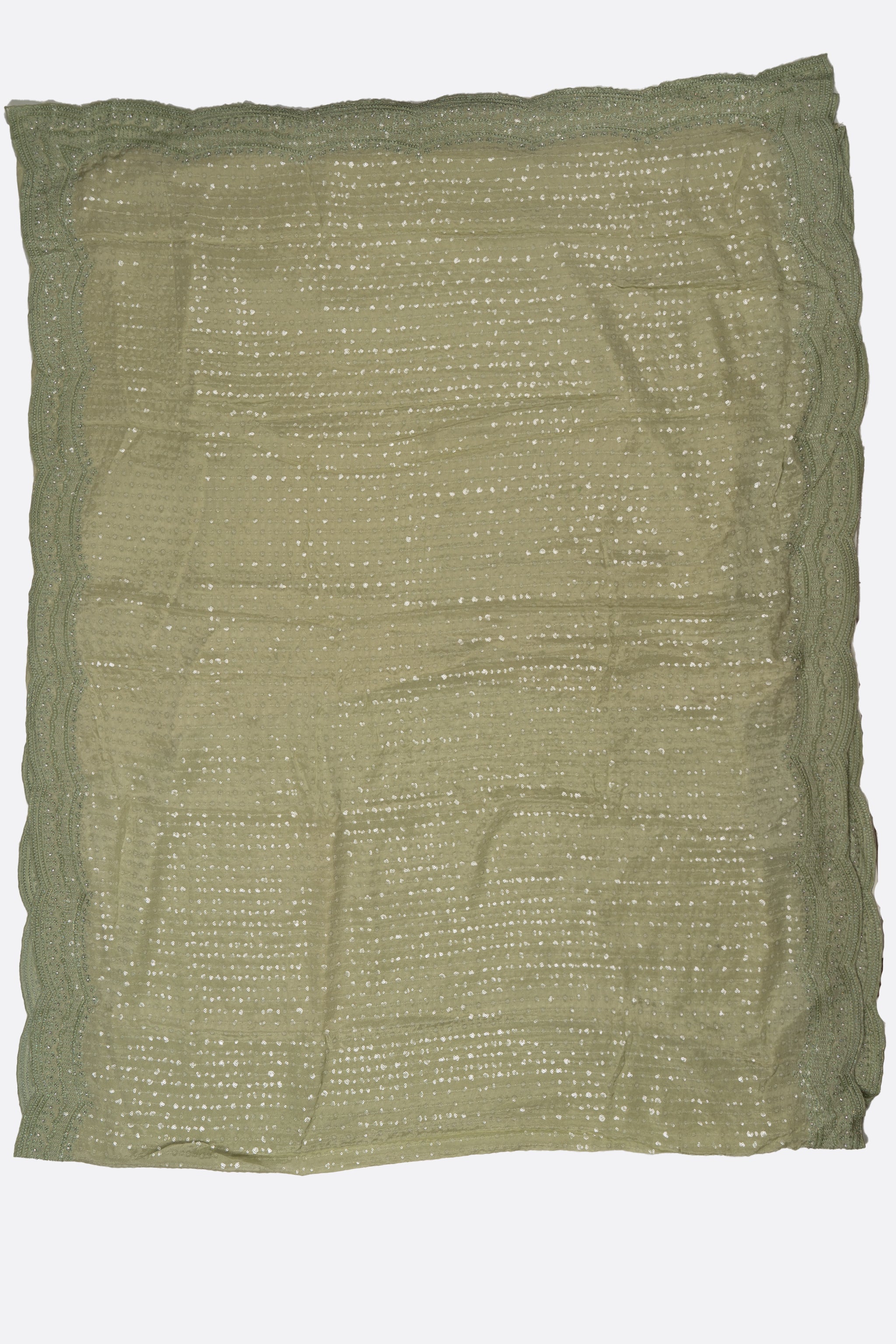 Green Embellished Georgette Saree ES0078