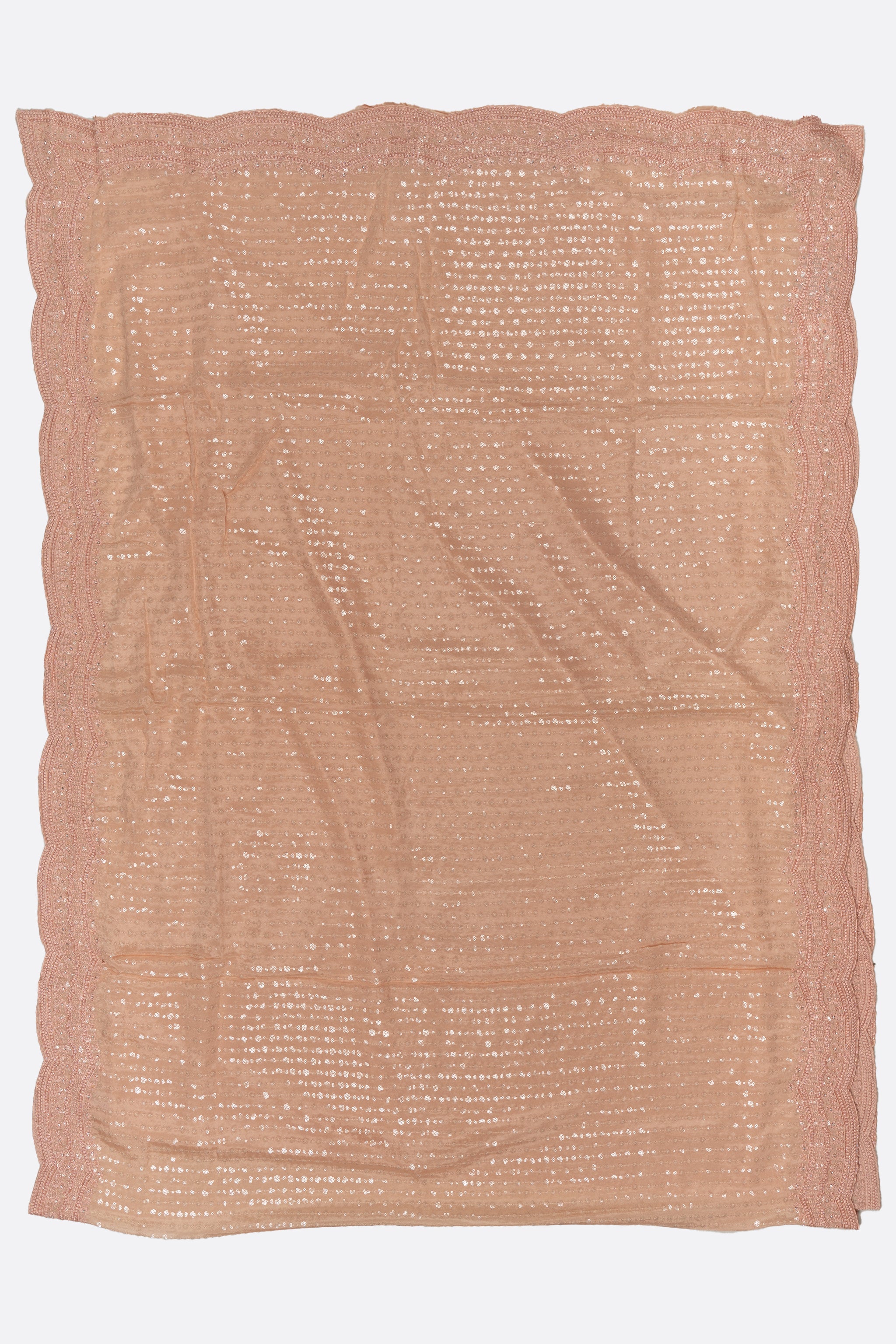 Peach Embellished Georgette Saree ES0078