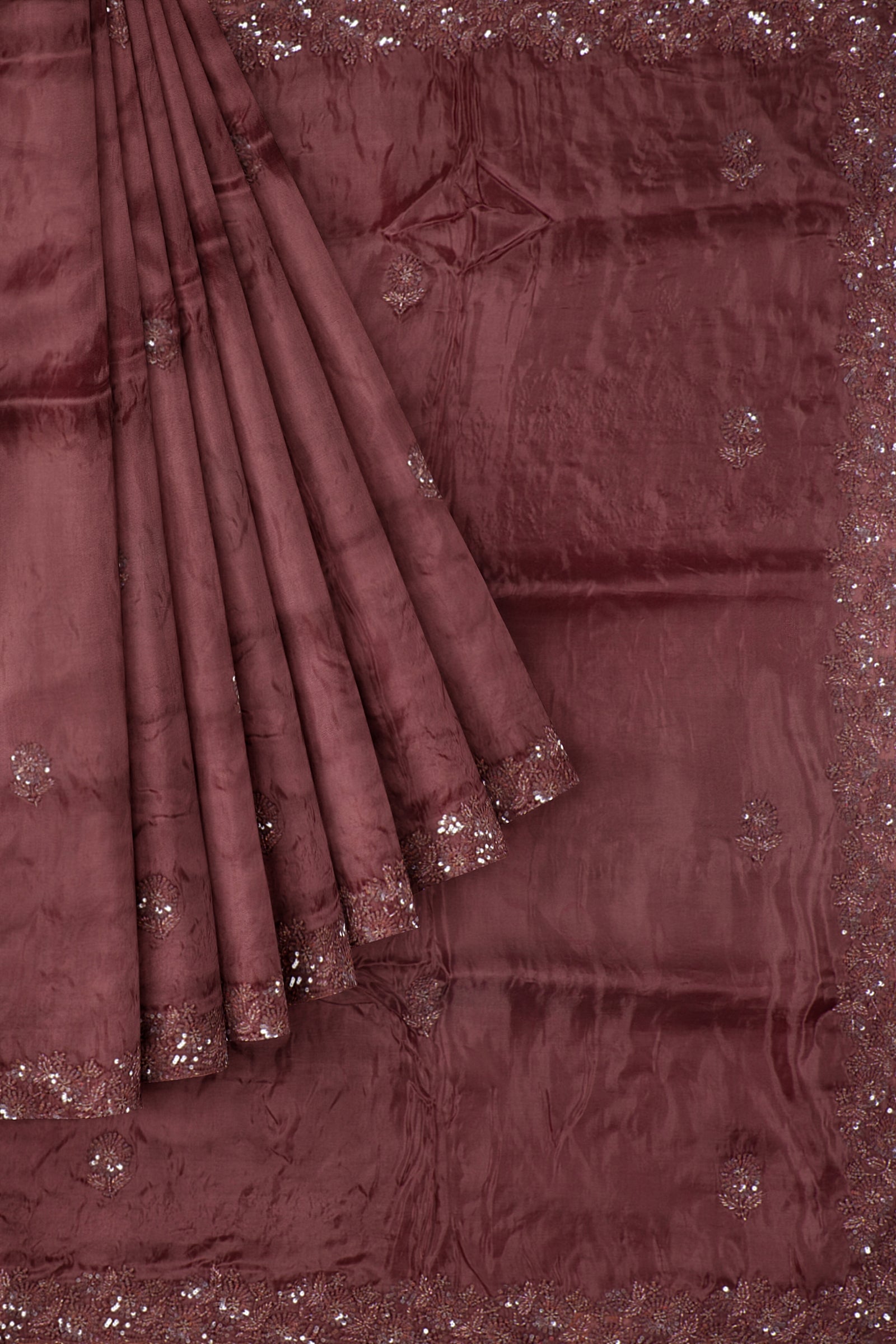 Mauve Pink Georgette Saree F00894