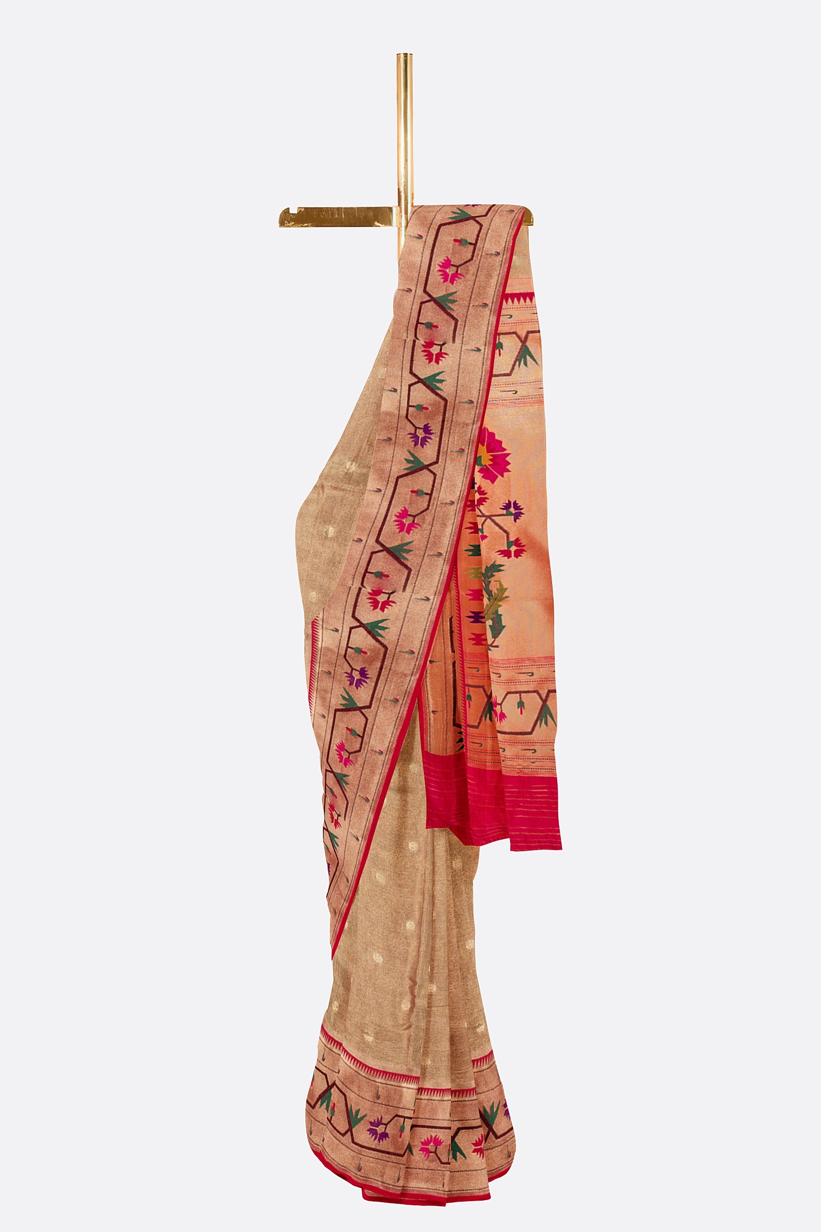Gold Woven Banaras Saree F00878