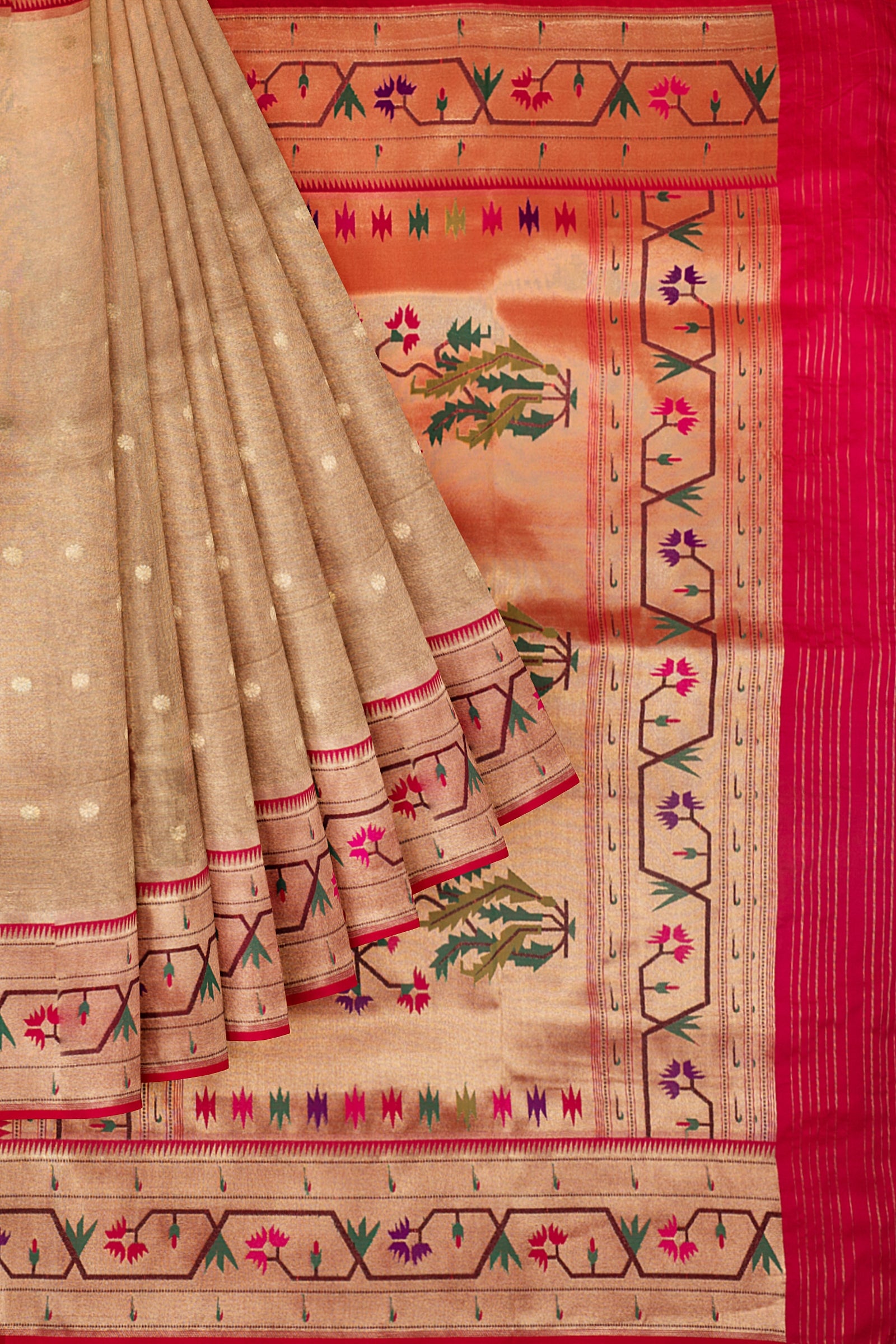 Gold Woven Banaras Saree F00878