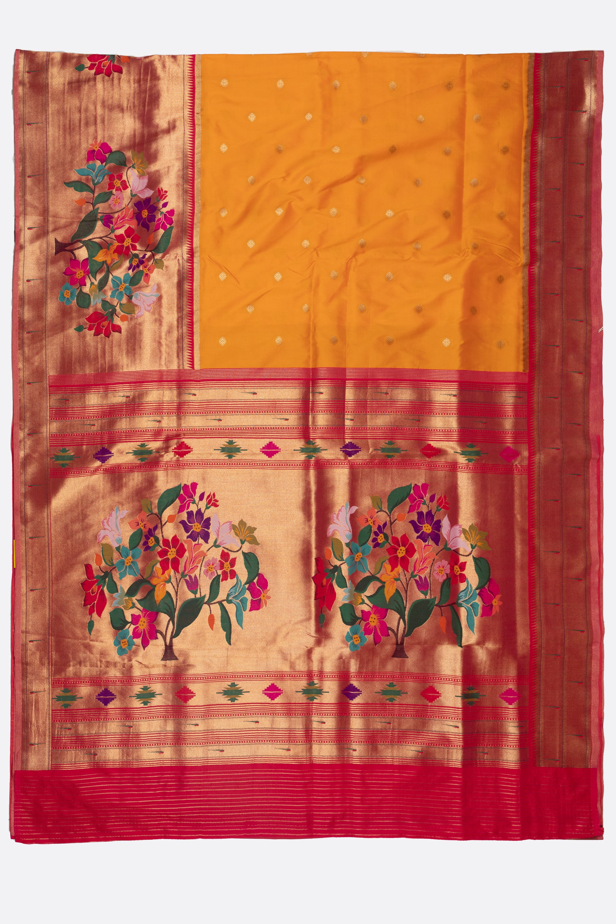 Yellow Woven Banaras Saree F00891