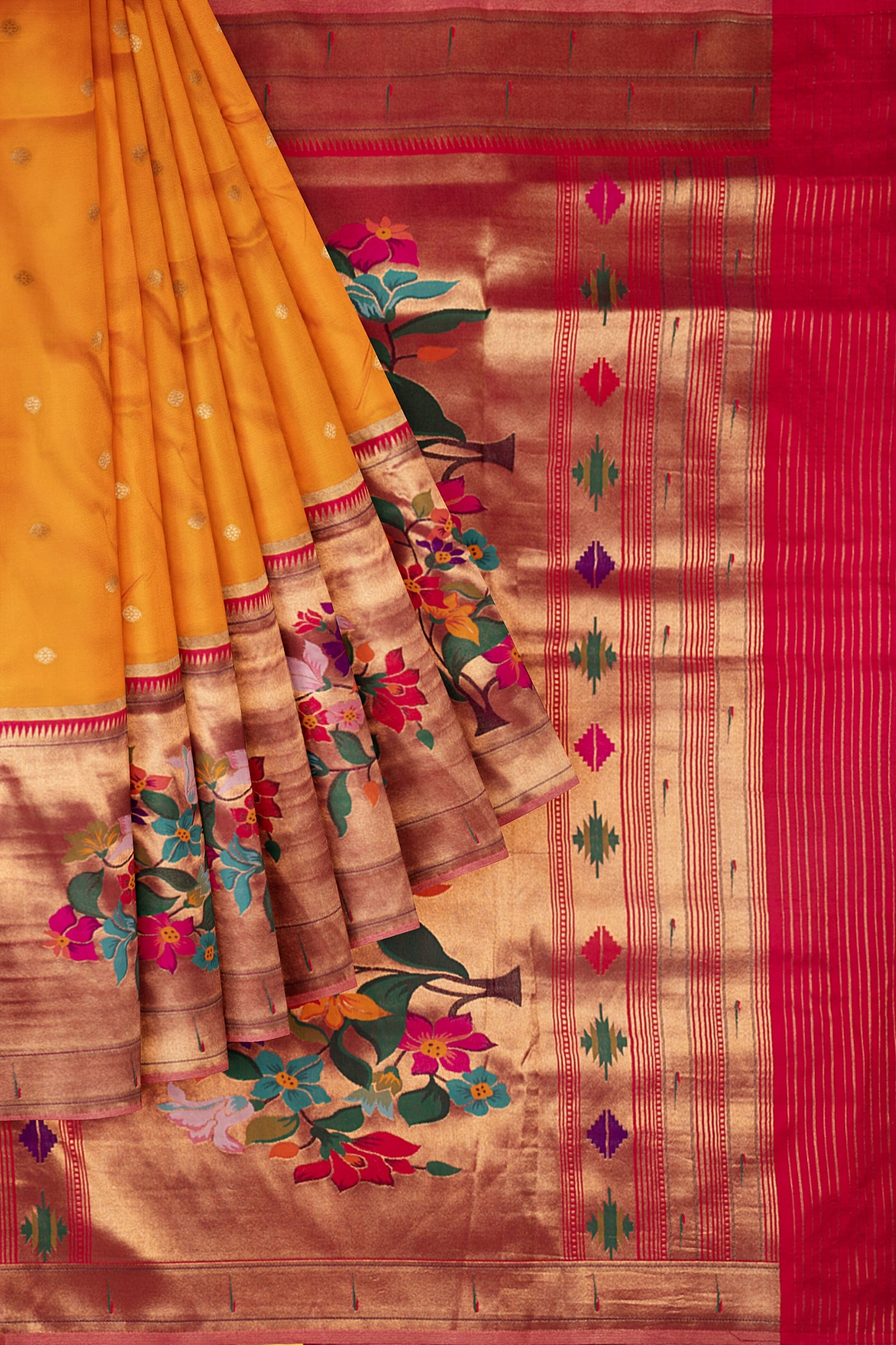 Yellow Woven Banaras Saree F00891