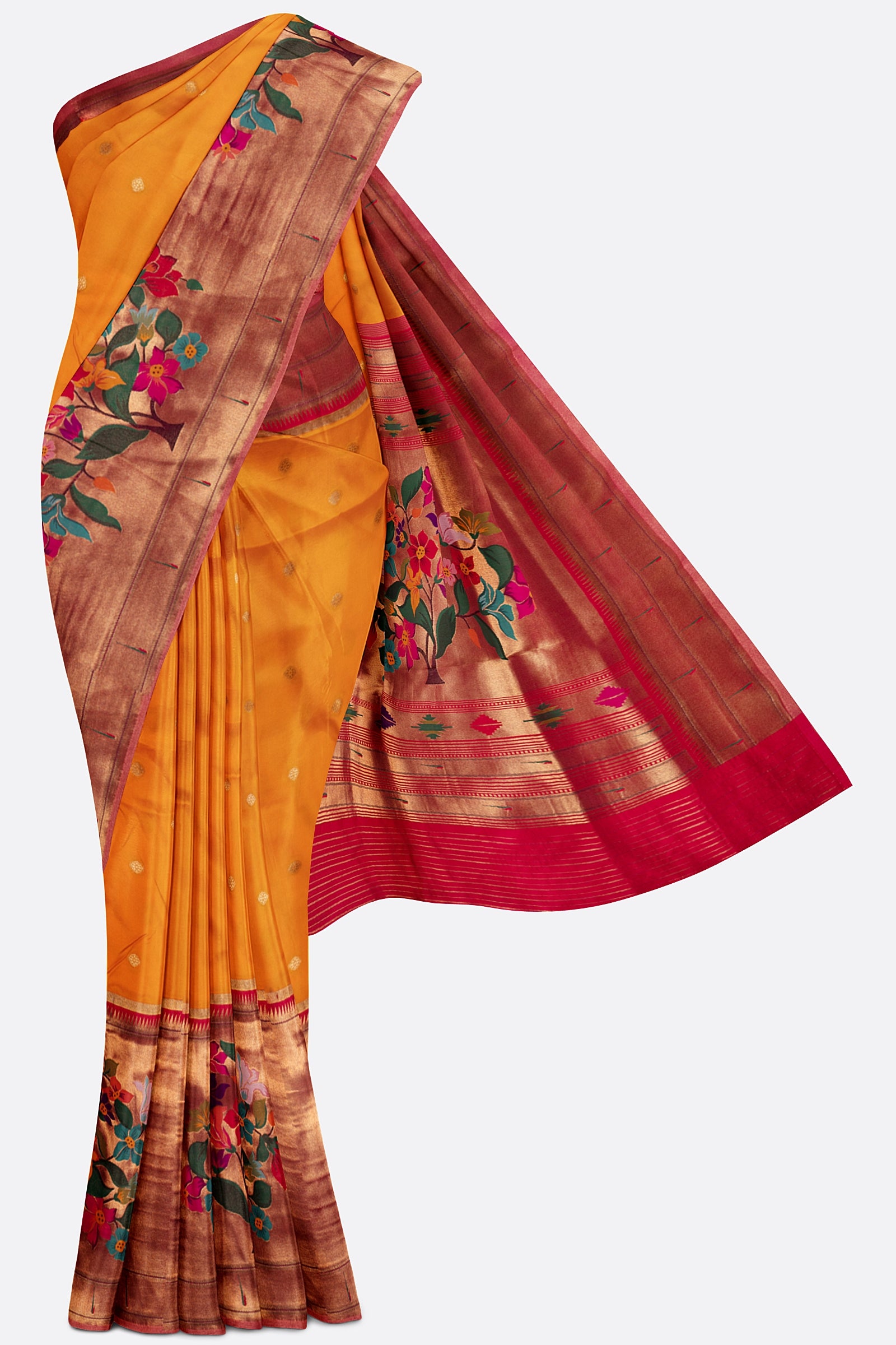 Yellow Woven Banaras Saree F00891