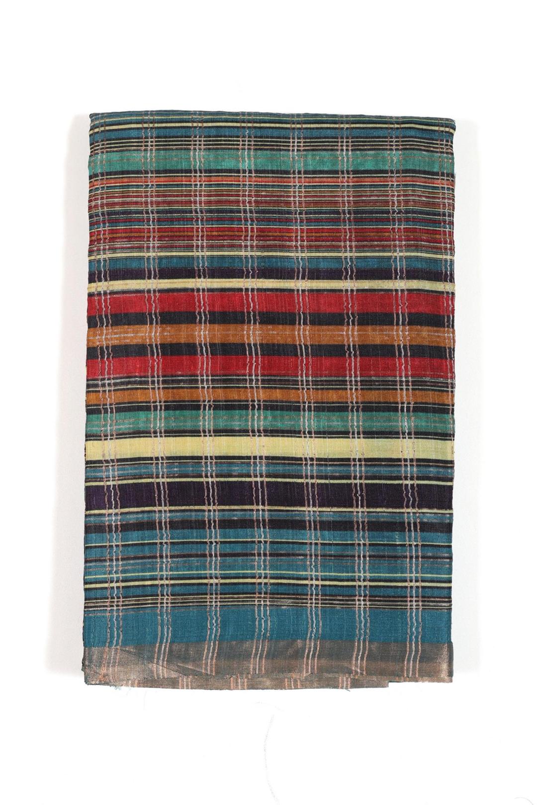 Blue Multicolor Printed Tussar Saree F00697K