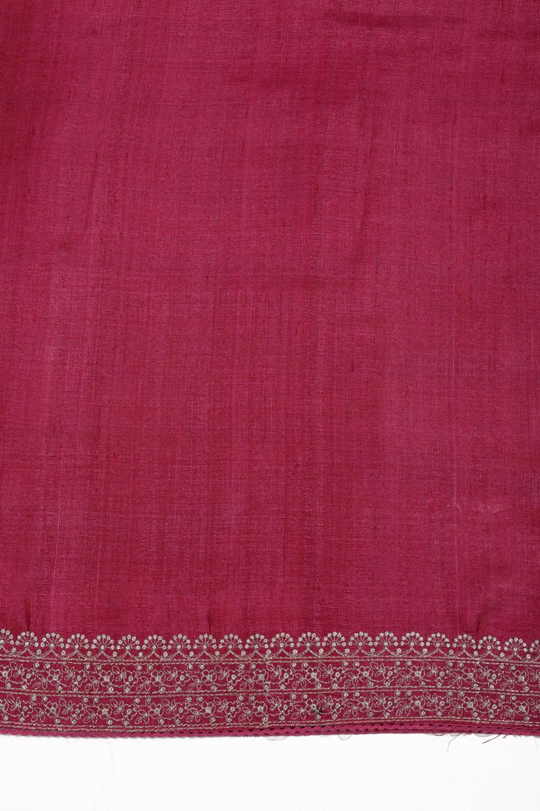 Pink Embroidered Tussar Saree F00118B