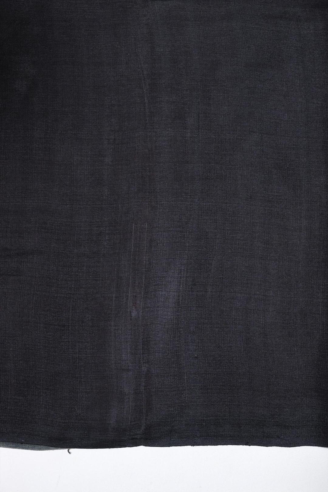 Red And Black Printed Tussar Saree F00693B