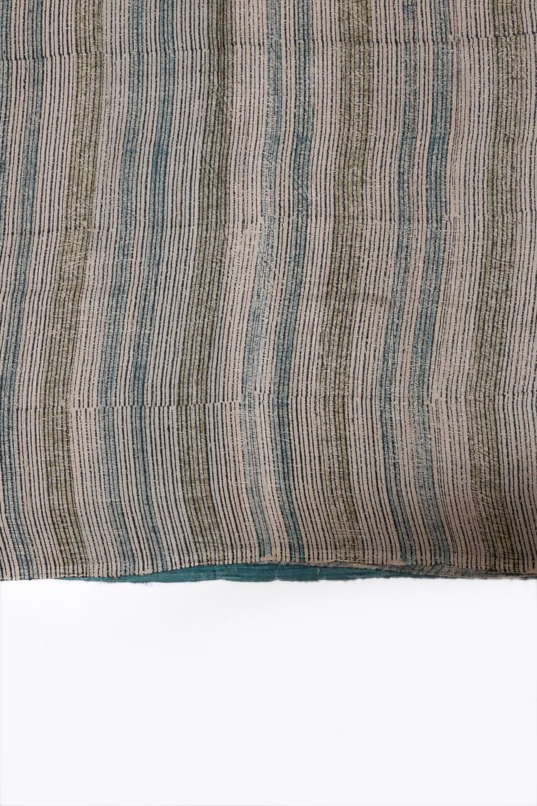 Blue Embroidered Tussar Saree F00682