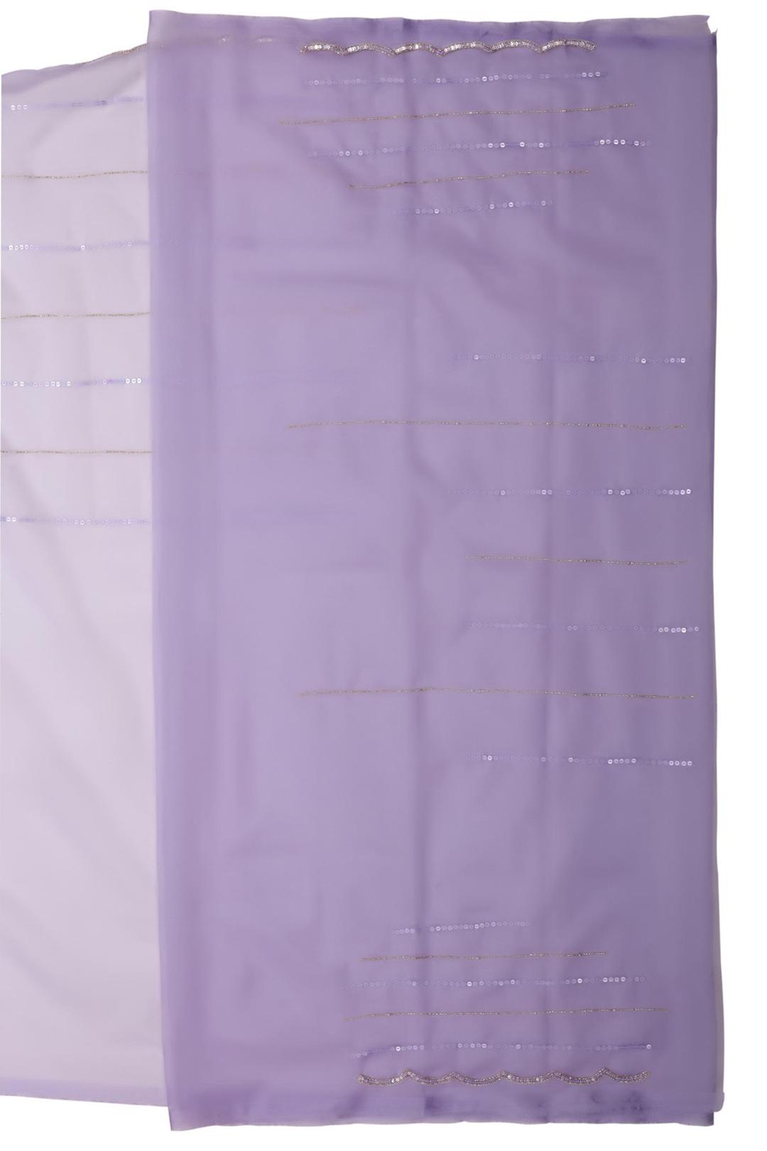 Light Lavender Embroidered Organza Saree F00901B