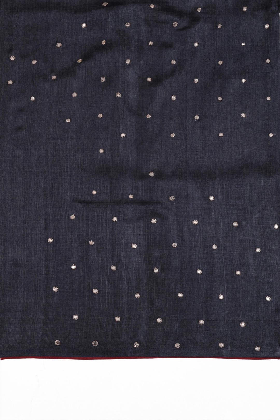 Blue Printed Tussar Saree F00067A