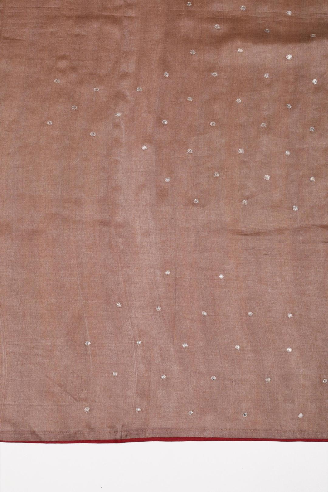 Light Brown Printed Tussar Saree F00067B