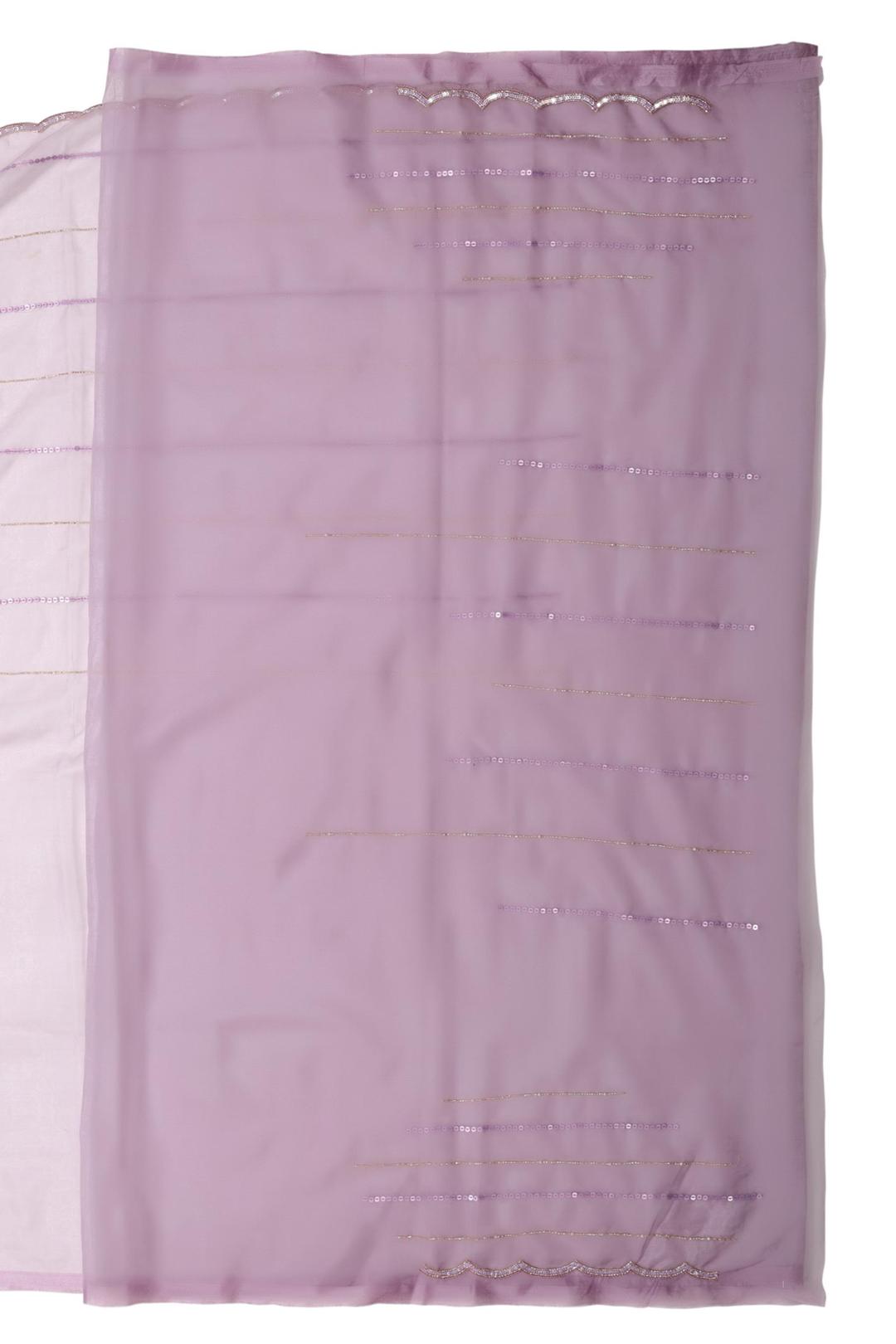 Light Lavender Embroidered Organza Saree F00901E