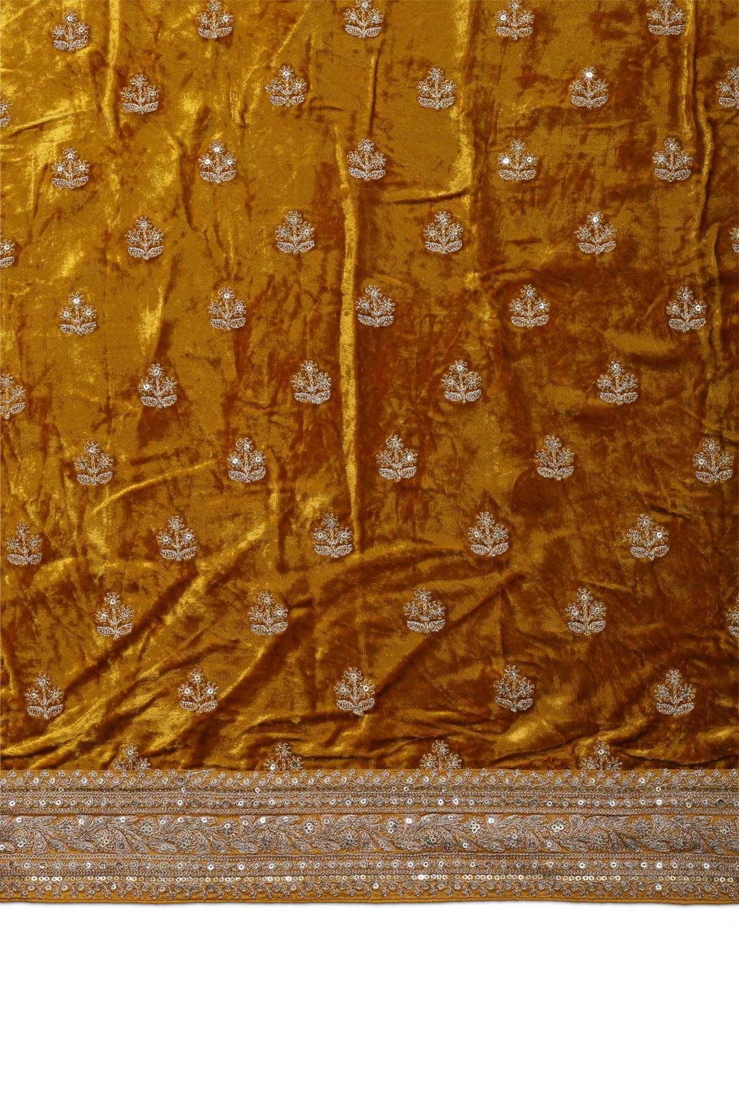 Mango Yellow Fancy Organza Saree F00974