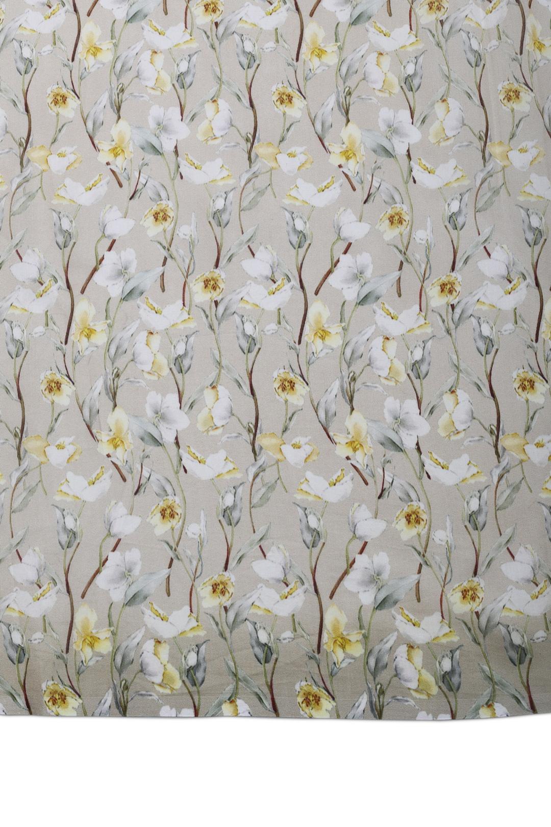 Beige Printed Tussar Saree F00684A