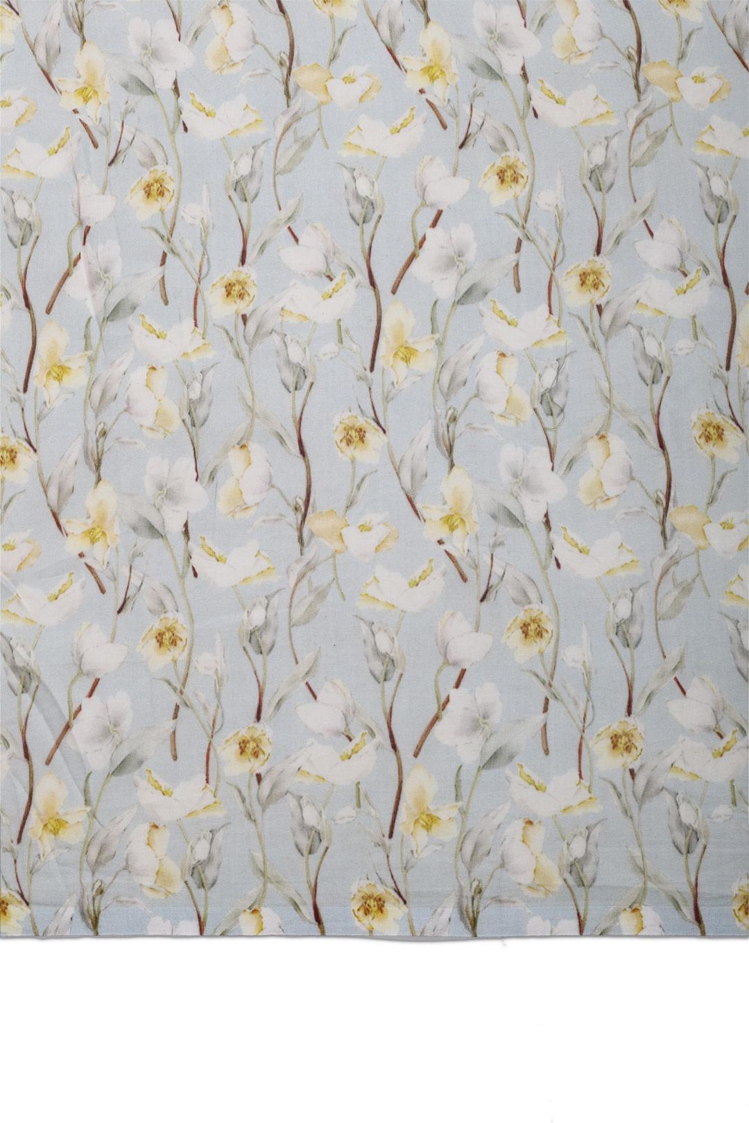 Grey Printed Tussar Saree F00684B