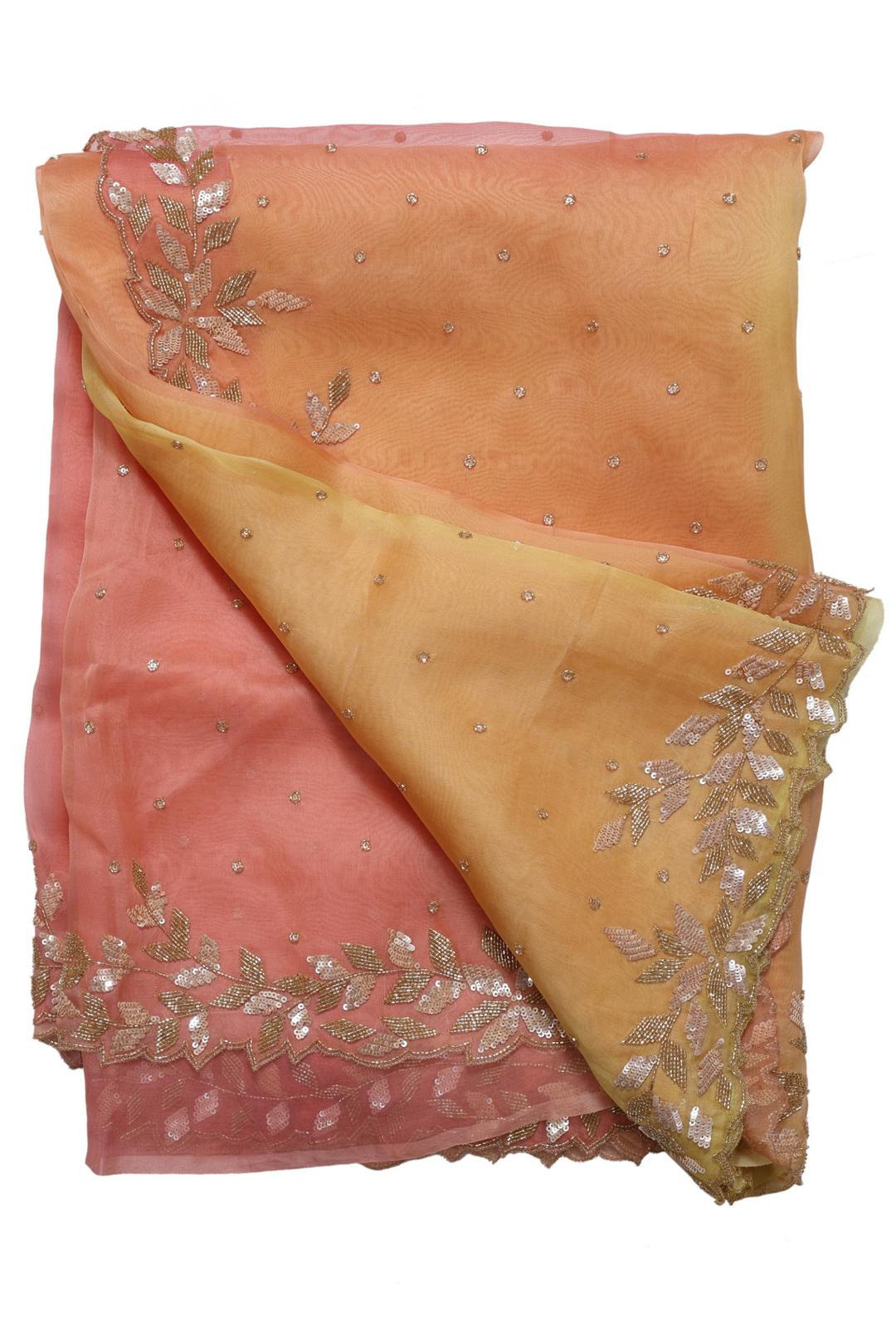 Multicolor Embroidered Organza Saree ES1350B