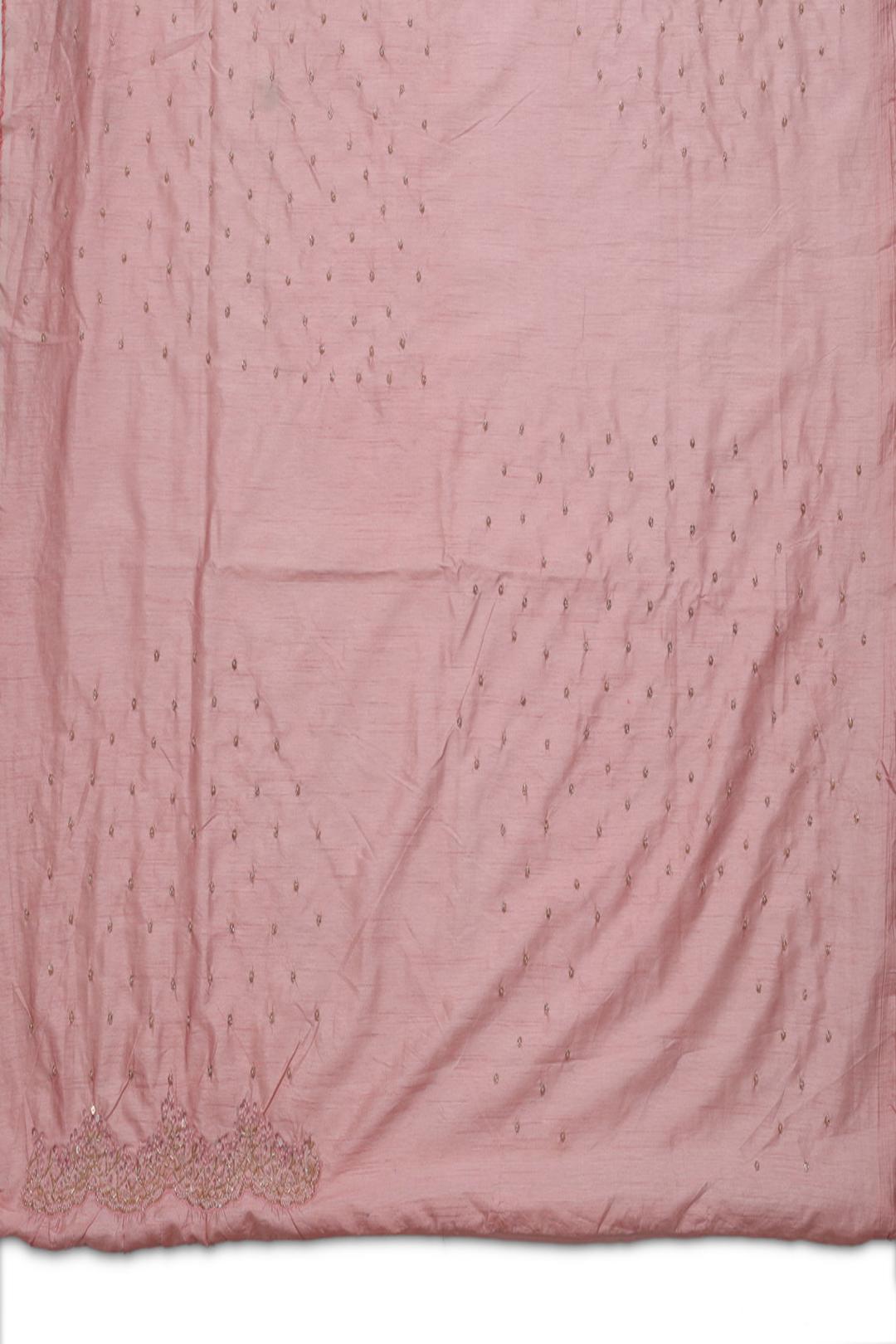 Baby Pink Printed Organza Saree DS0177A