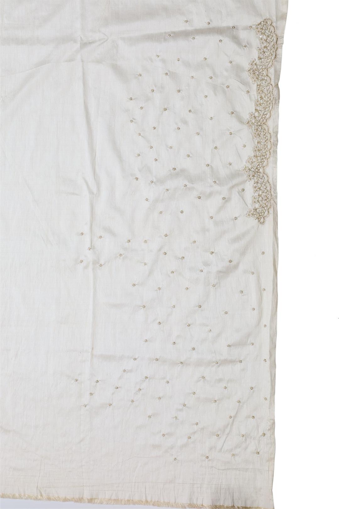 White Printed Organza Saree DS0177C