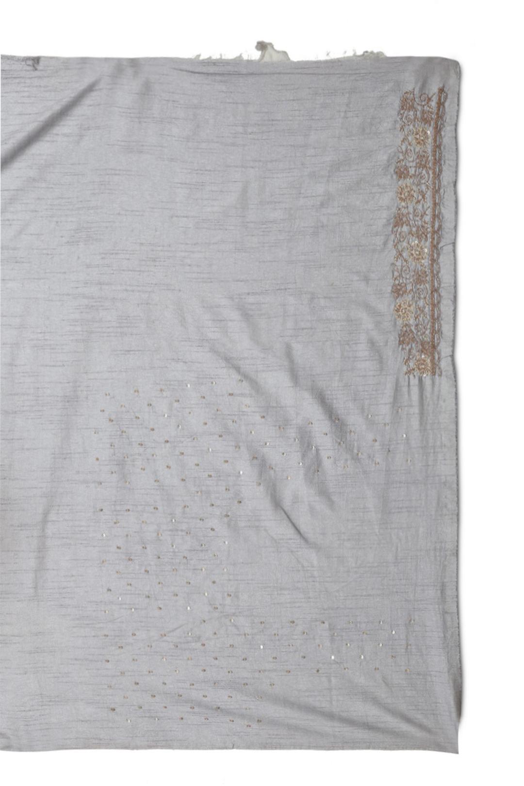 Grey Printed Organza Saree DS0176A