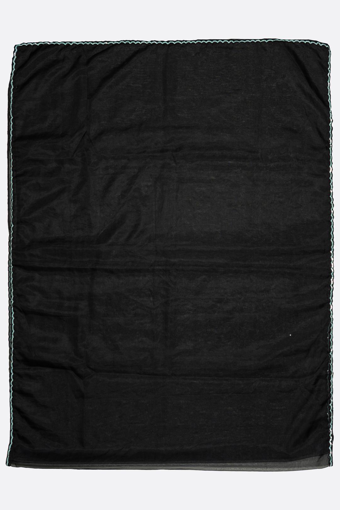 Black Embroidered Organza Saree F01173