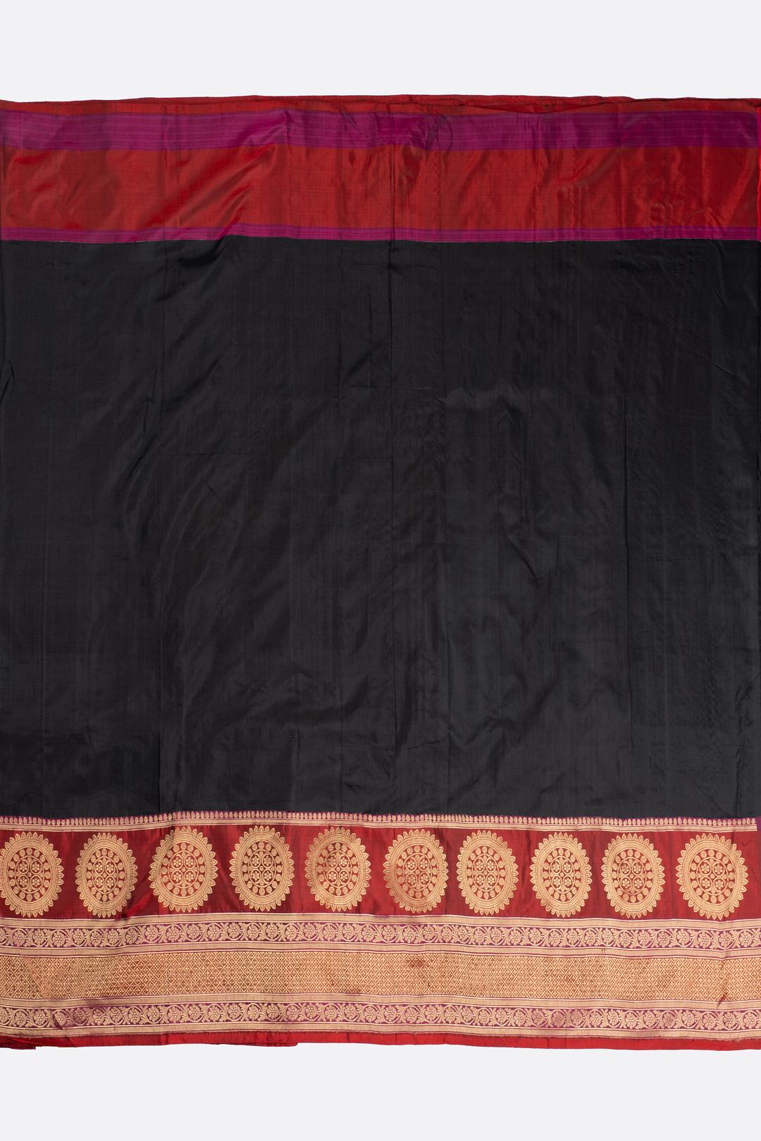 Black Woven Banaras Saree SA0003