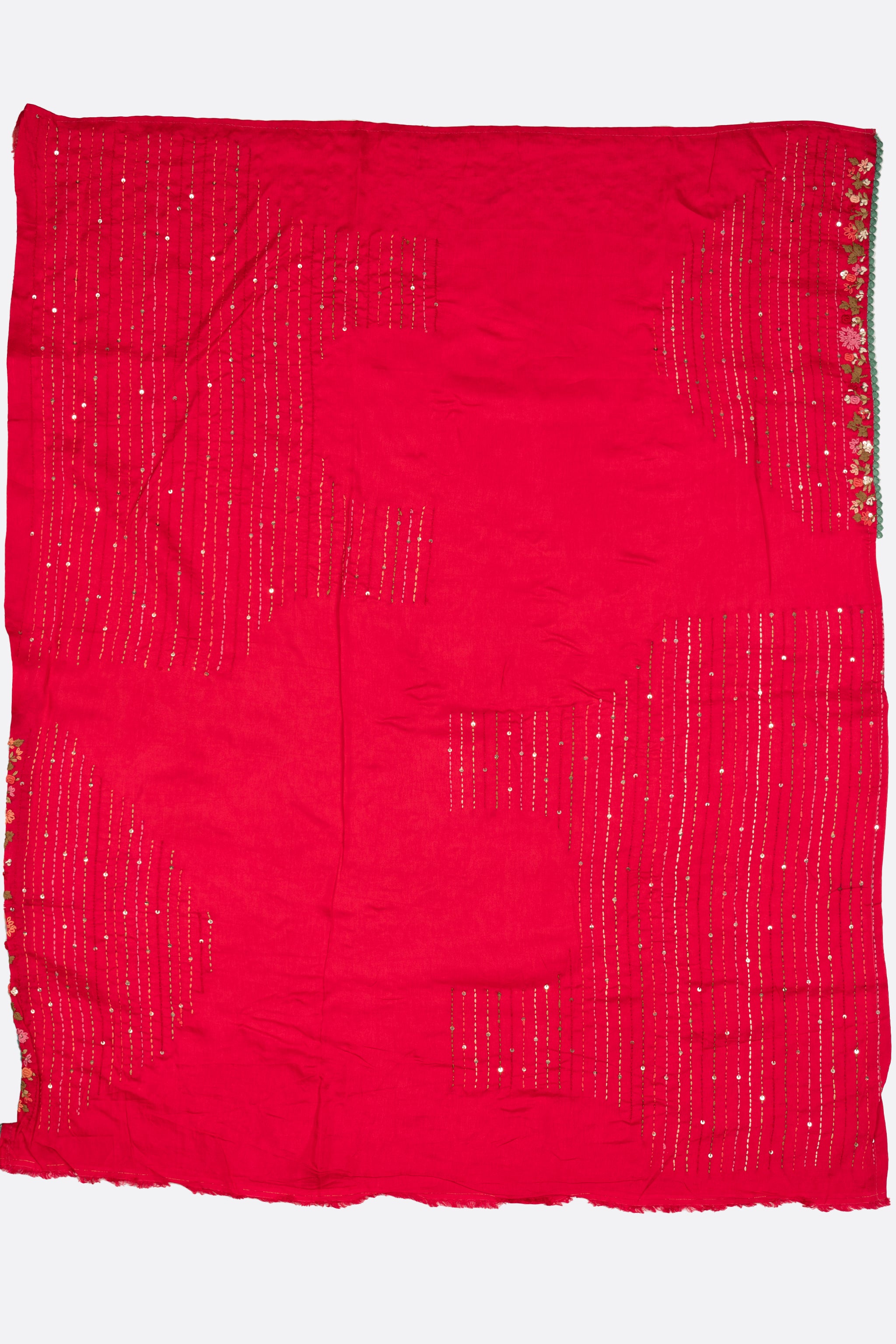 Blue Printed Organza Saree F01090