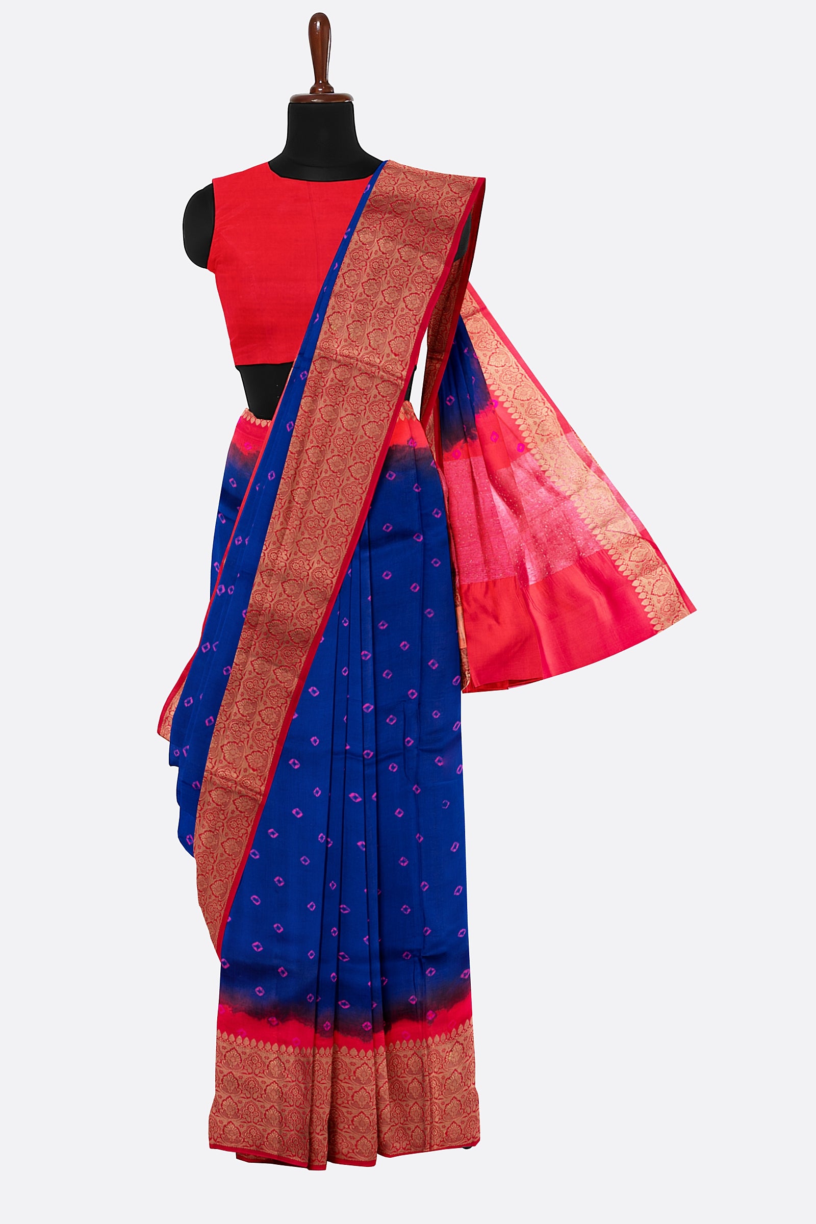 Blue Woven Chiniya Saree ES1146