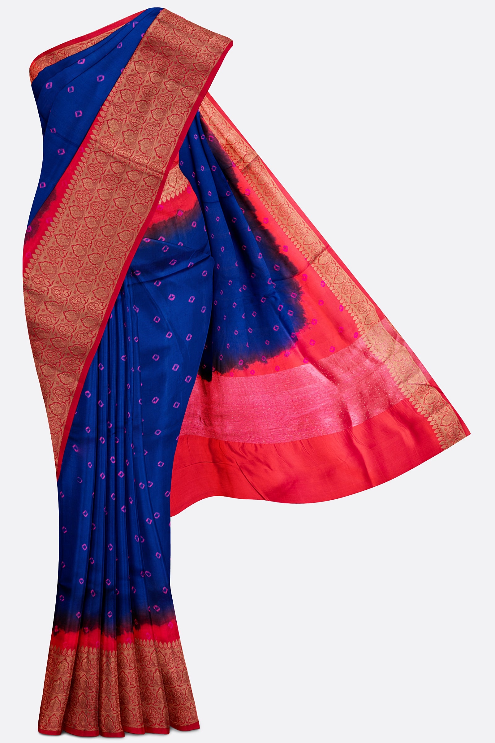 Blue Woven Chiniya Saree ES1146
